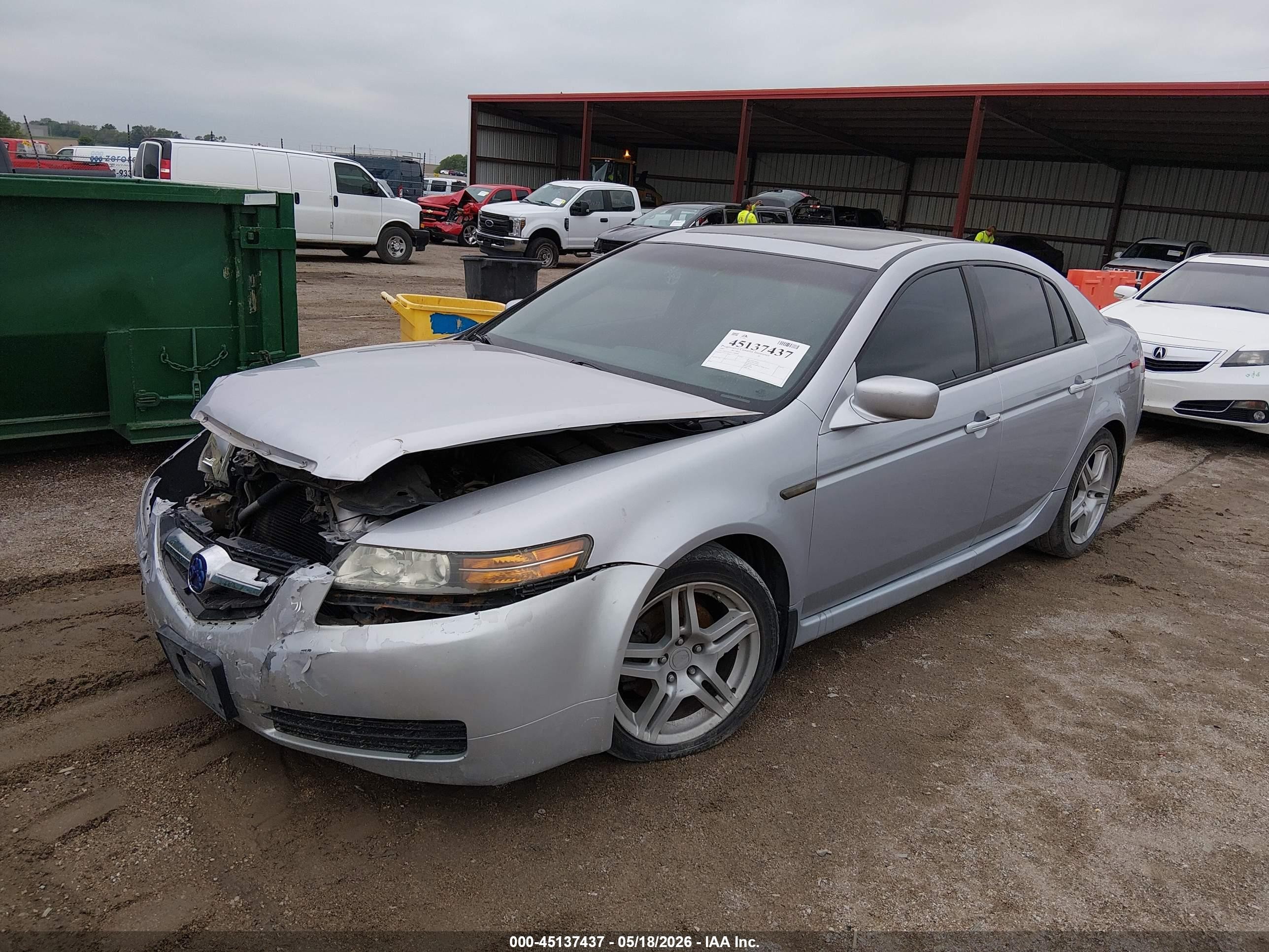2005 Acura Tl   Silver vin: 19UUA66245A009698