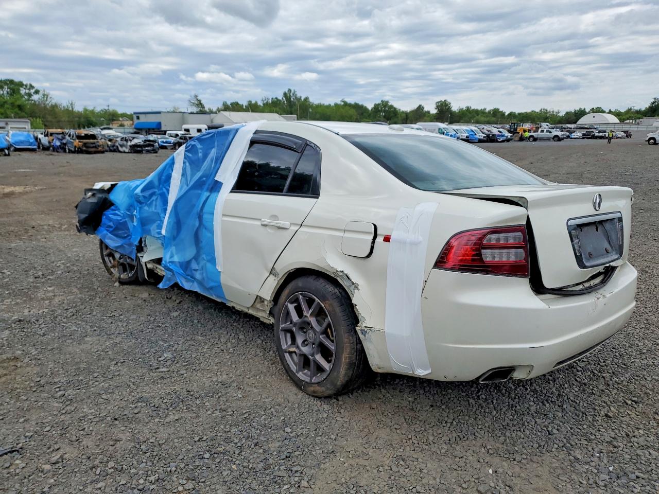 2007 Acura Tl White vin: 19UUA66247A041862