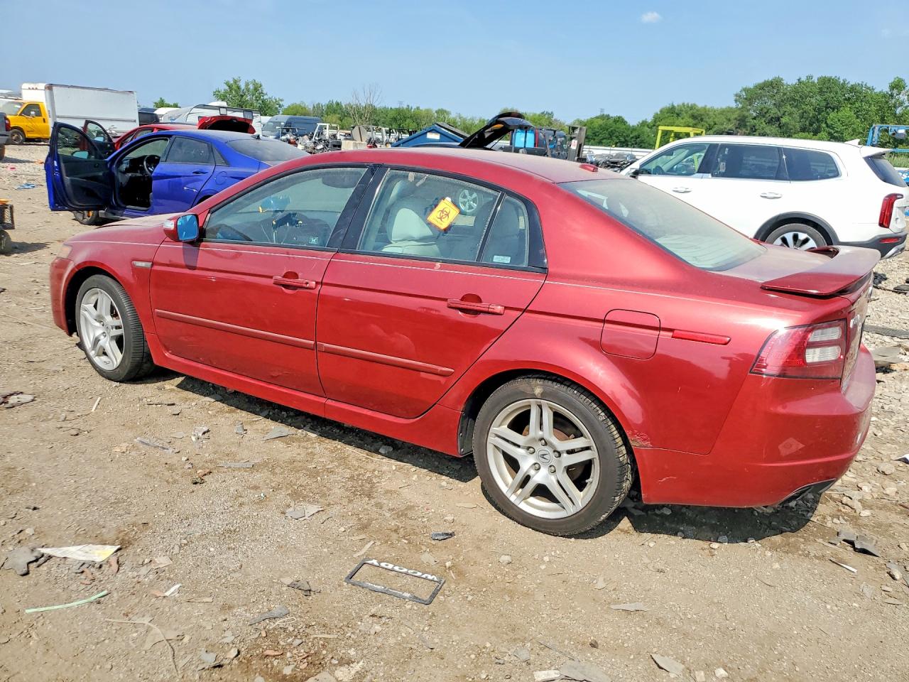 2008 Acura Tl Red vin: 19UUA66248A025176