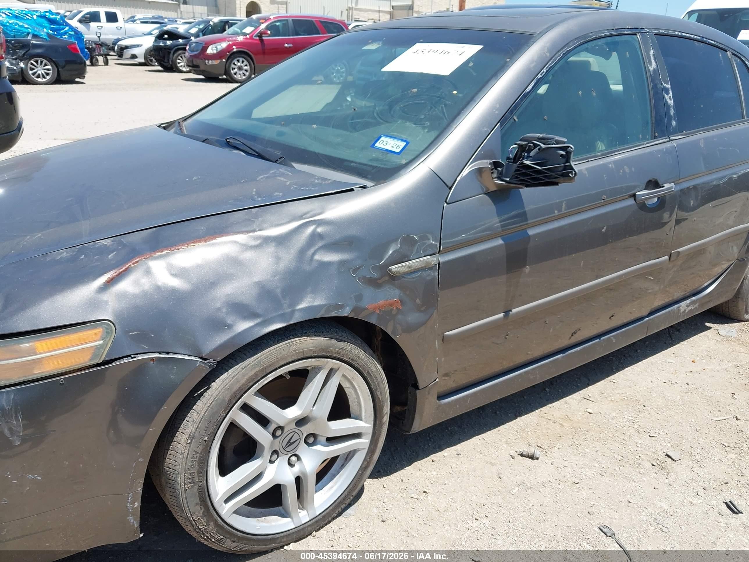 2008 Acura Tl 3.2 Gray vin: 19UUA66248A039529