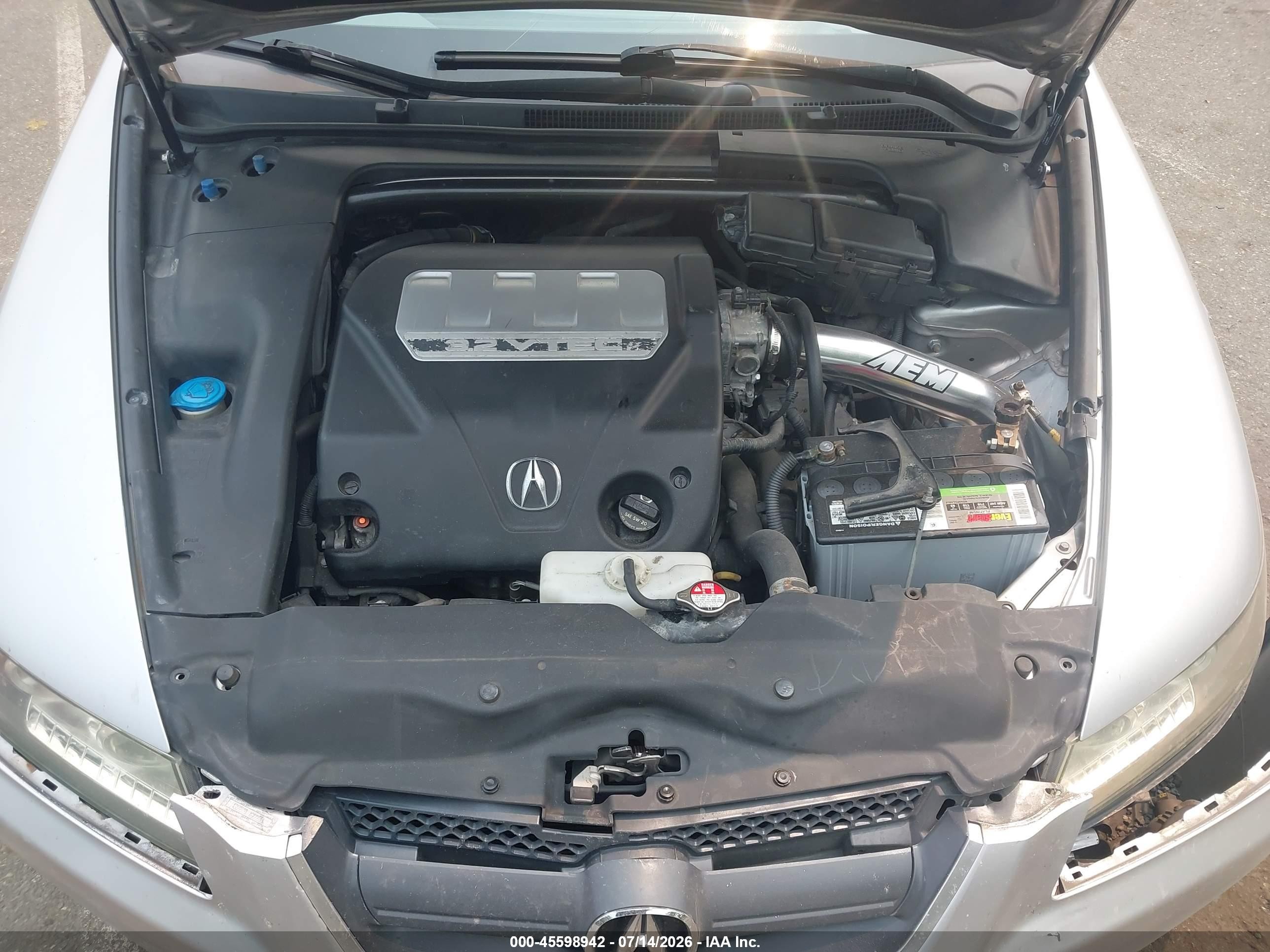 2008 Acura Tl 3.2 Silver vin: 19UUA66248A040437