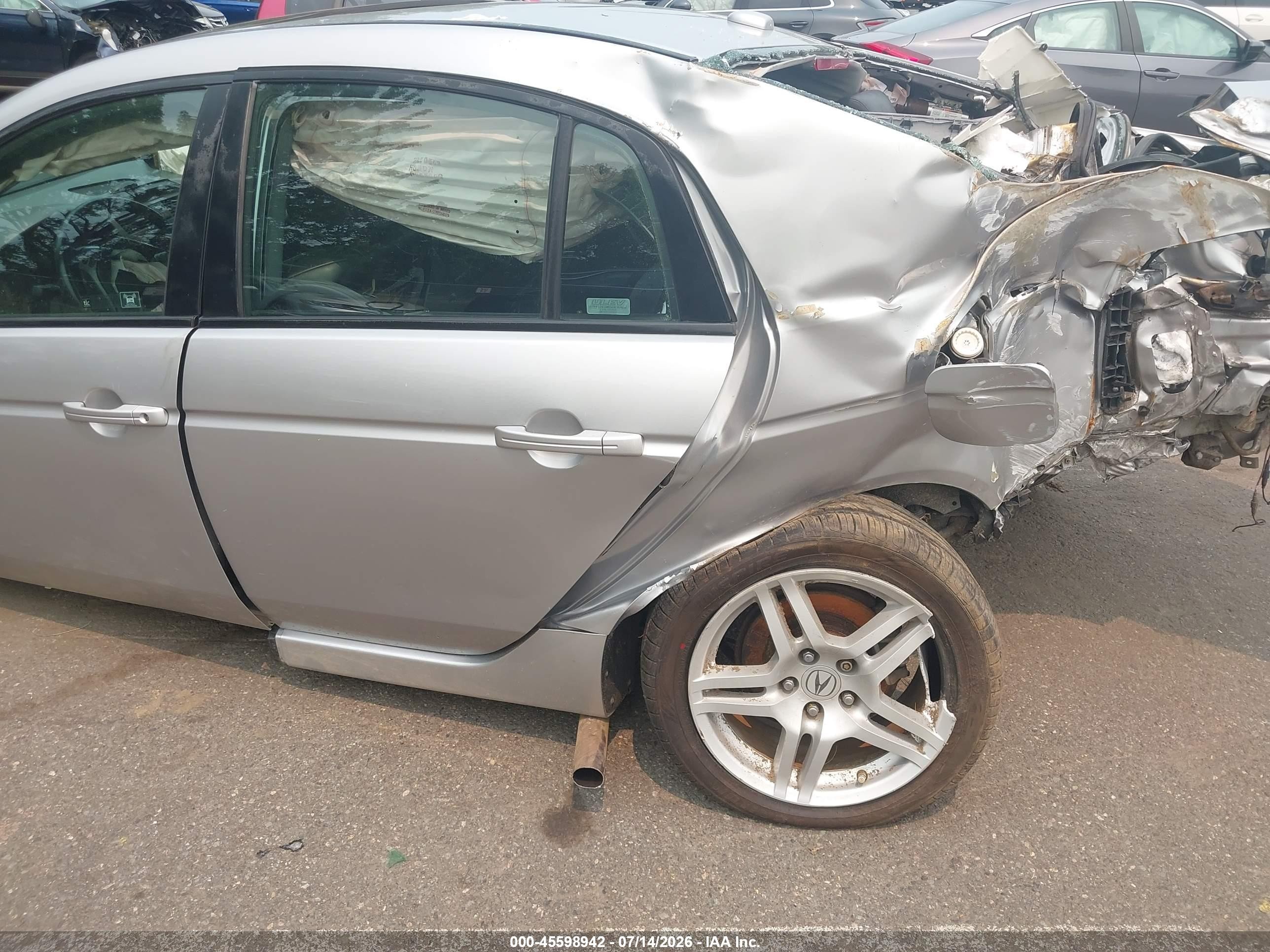 2008 Acura Tl 3.2 Silver vin: 19UUA66248A040437
