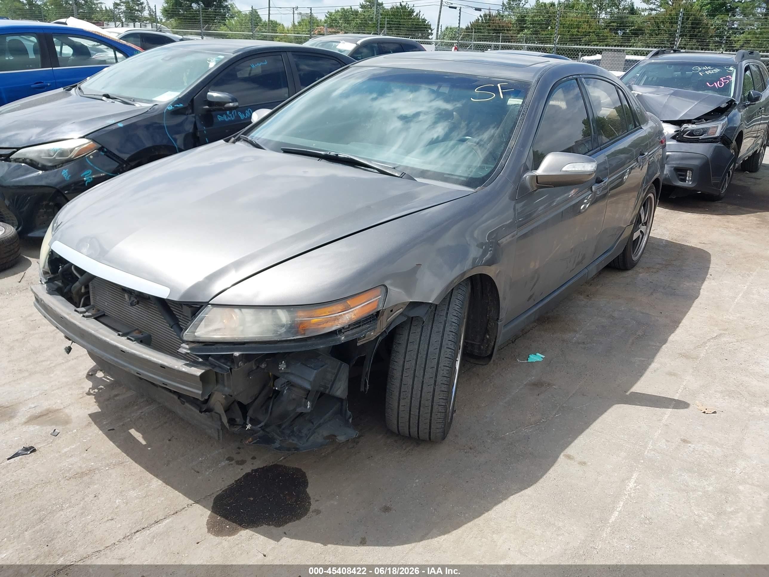2008 Acura Tl 3.2 Gray vin: 19UUA66248A044259