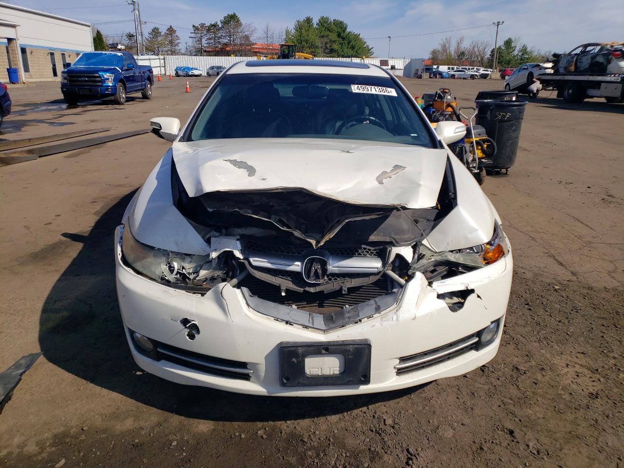 2008 Acura Tl White vin: 19UUA66248A045508