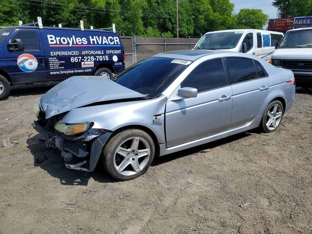 2004 Acura Tl Silver vin: 19UUA66254A024399