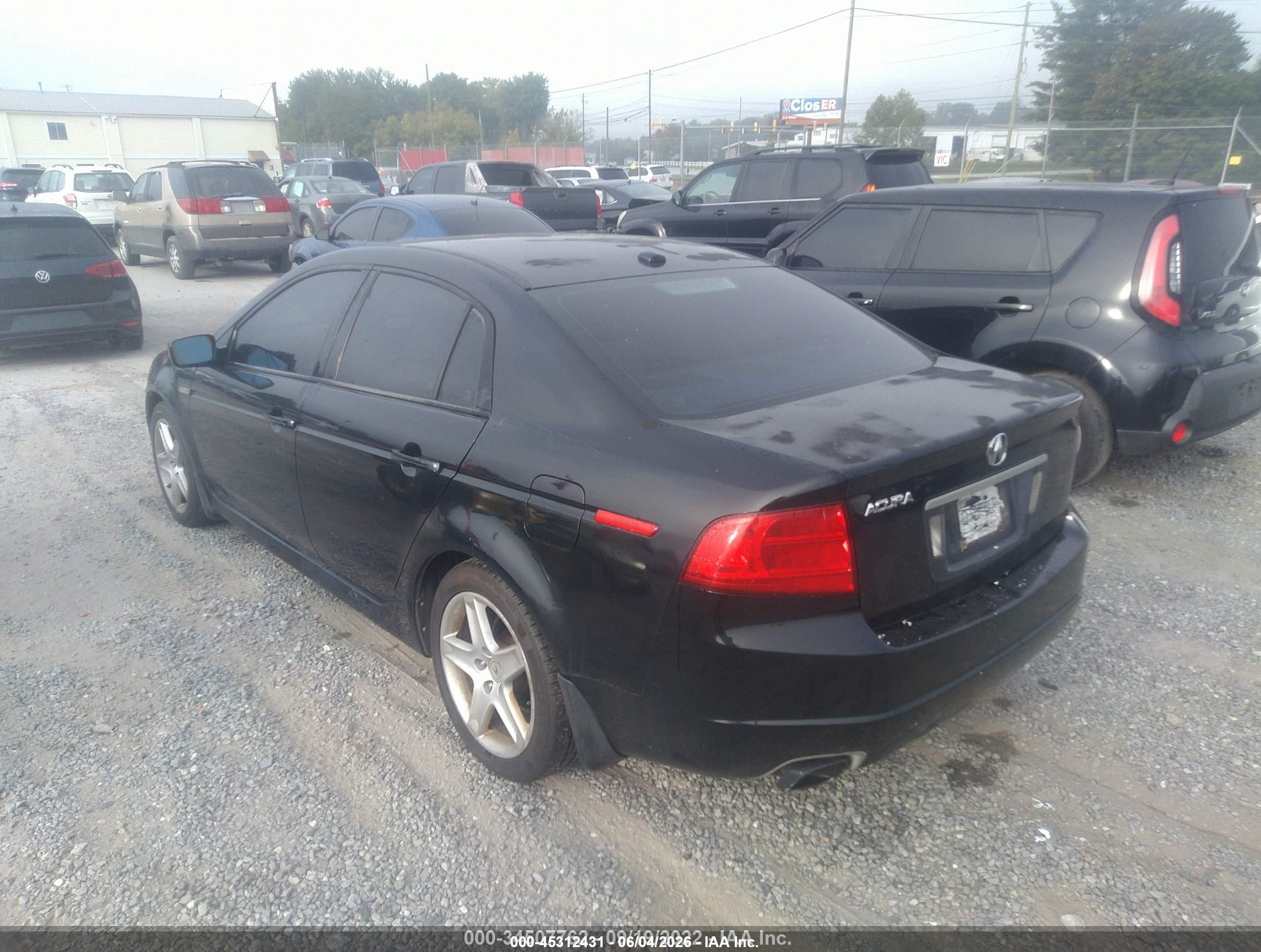 2005 Acura Tl   Black vin: 19UUA66255A037073