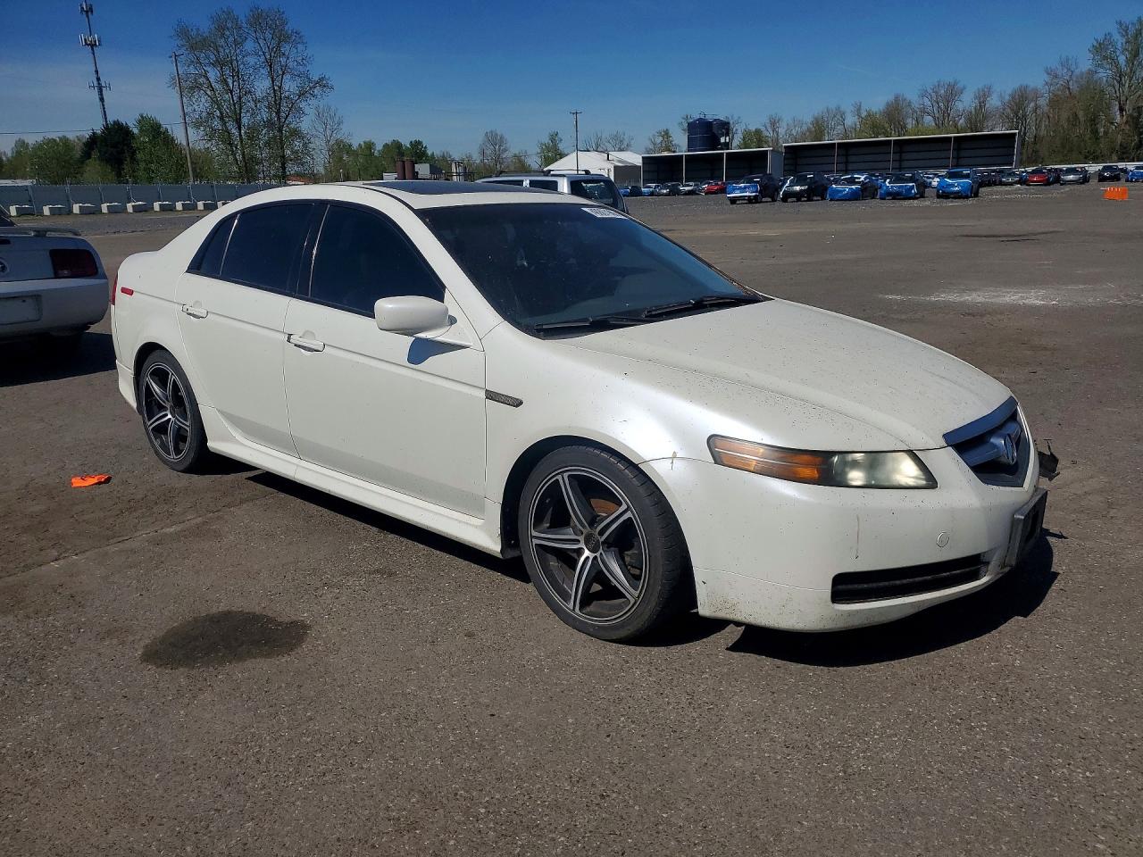 2005 Acura Tl White vin: 19UUA66255A041818