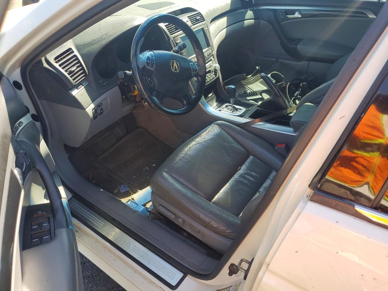 2005 Acura Tl White vin: 19UUA66255A041818