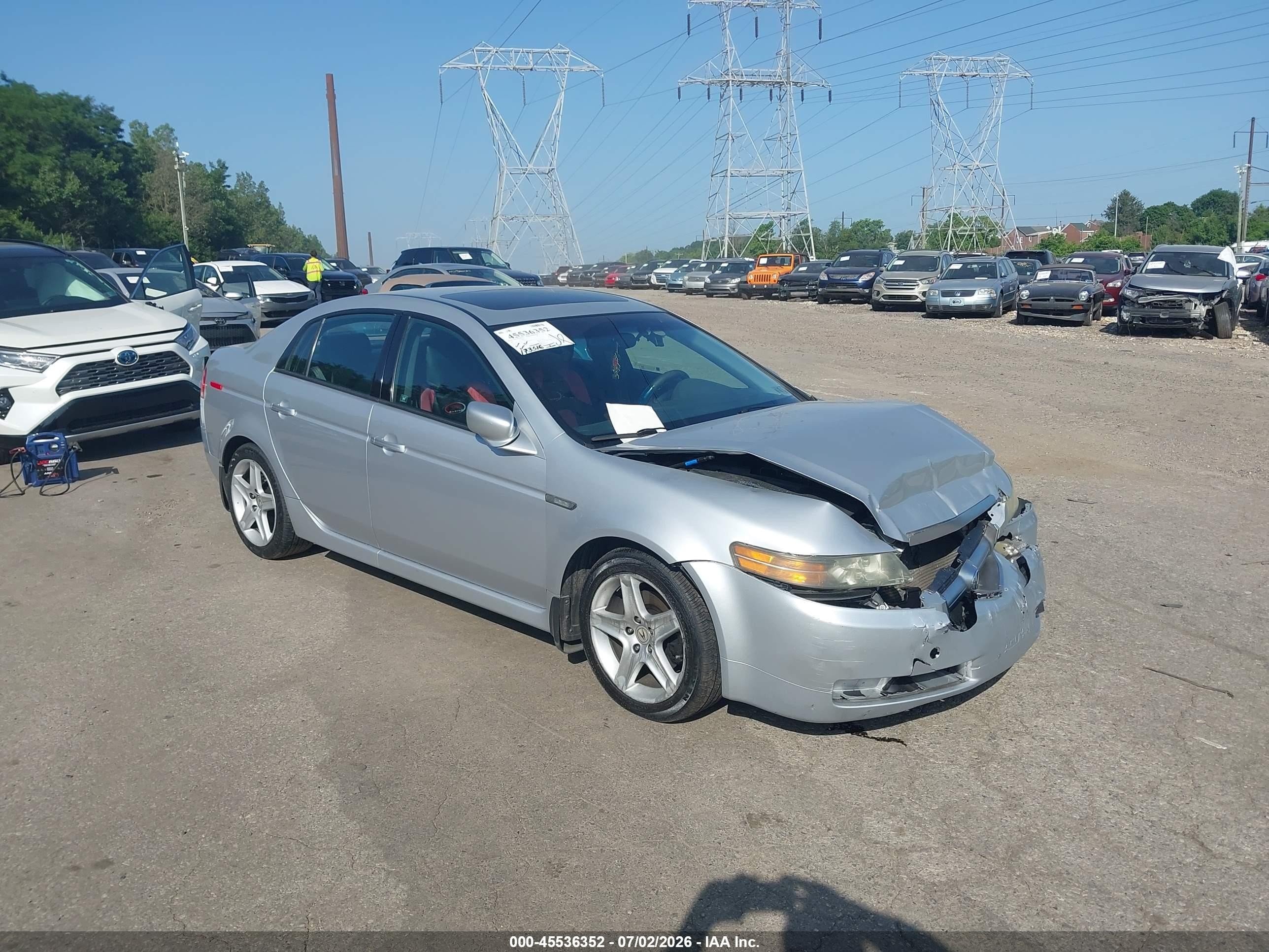 2005 Acura Tl   Gray vin: 19UUA66255A042032