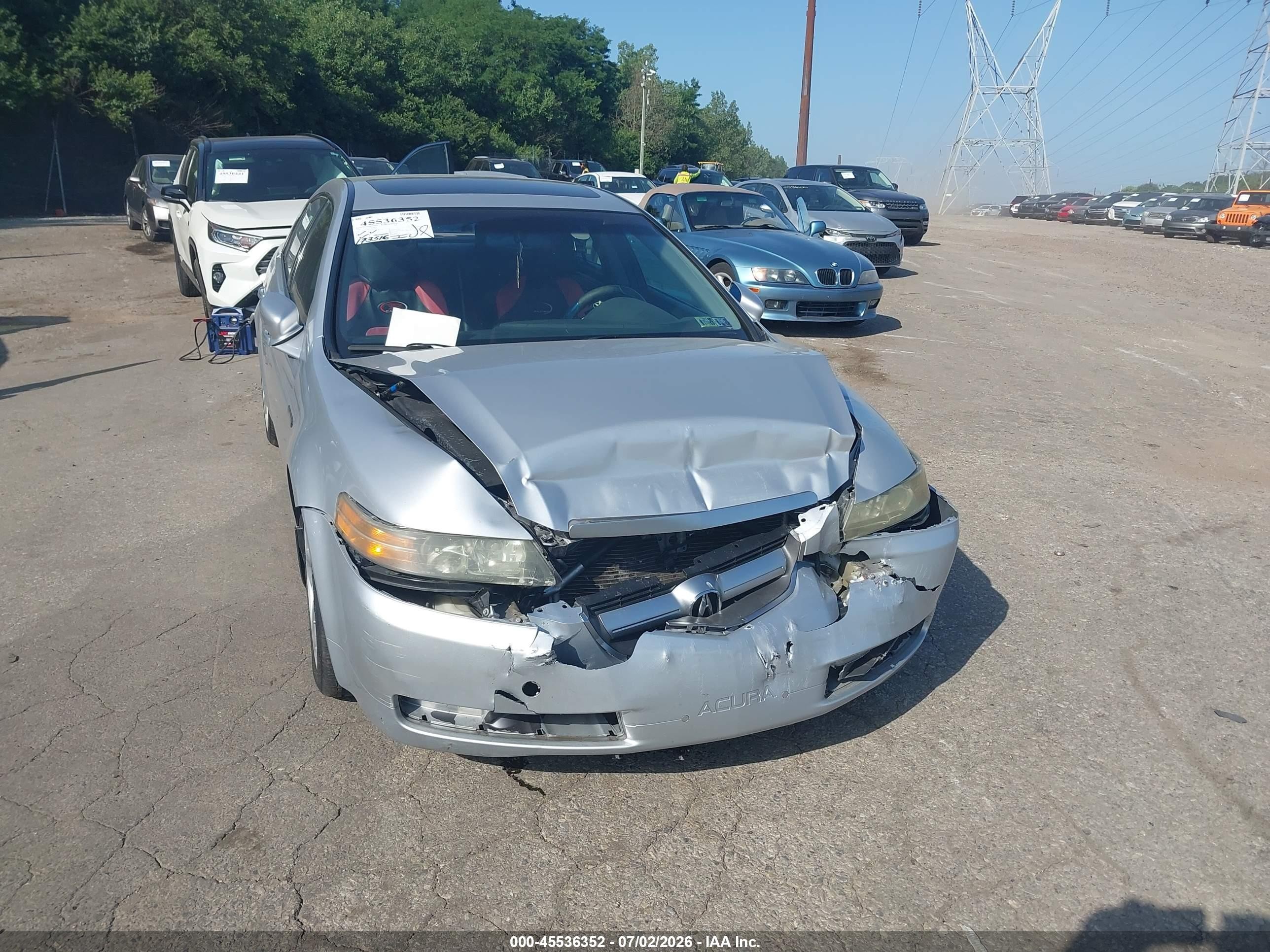2005 Acura Tl   Gray vin: 19UUA66255A042032
