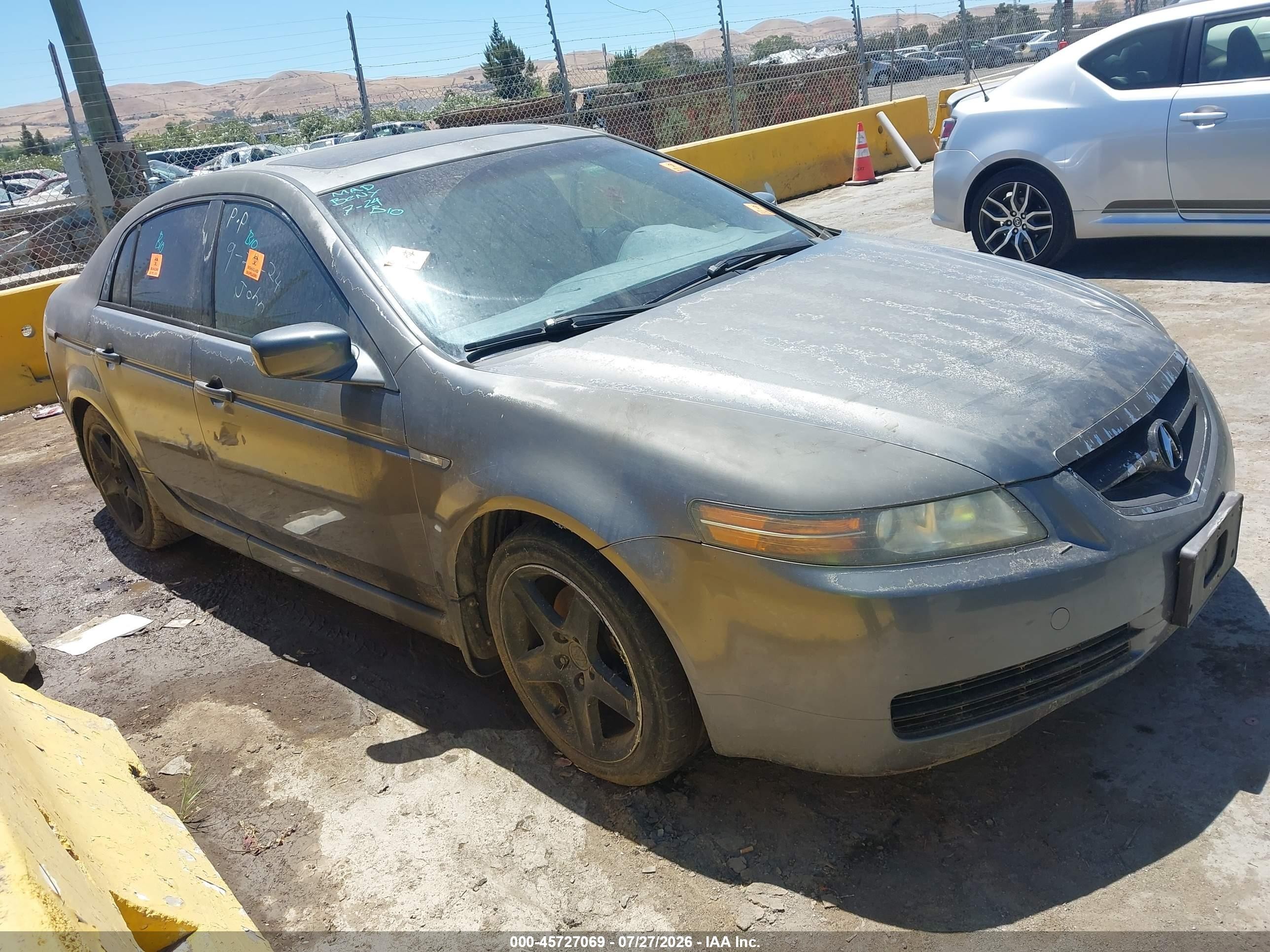 2005 Acura Tl   Gray vin: 19UUA66255A052415