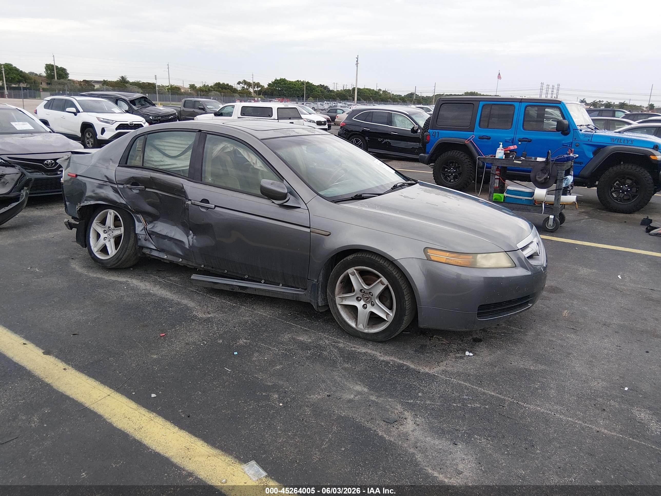 2005 Acura Tl   Gray vin: 19UUA66255A079341