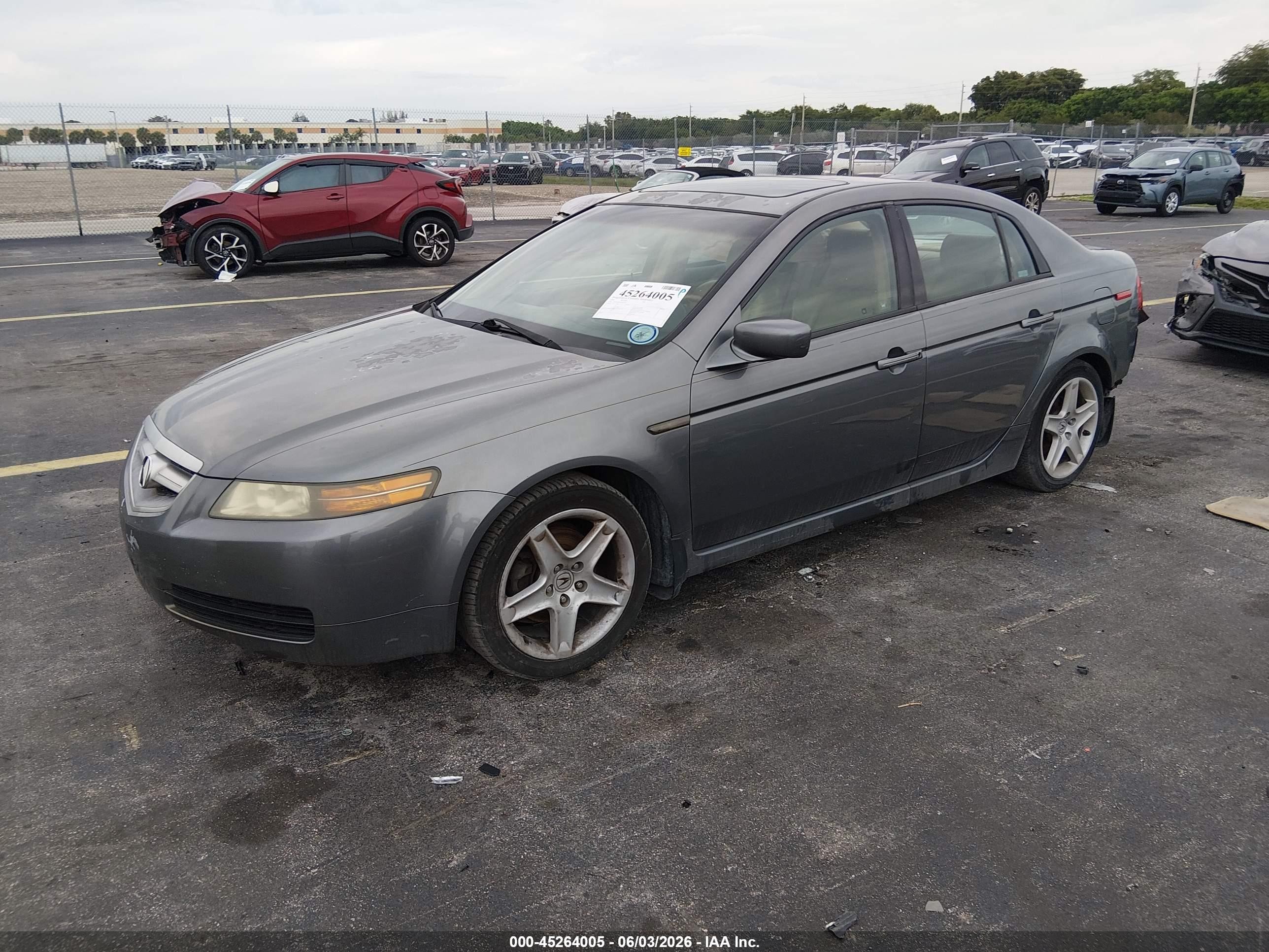 2005 Acura Tl   Gray vin: 19UUA66255A079341