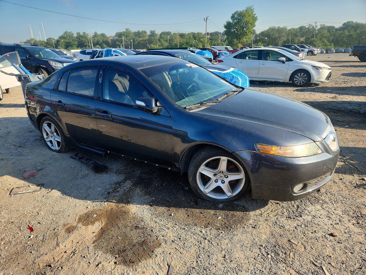 2007 Acura Tl Gray vin: 19UUA66257A008854