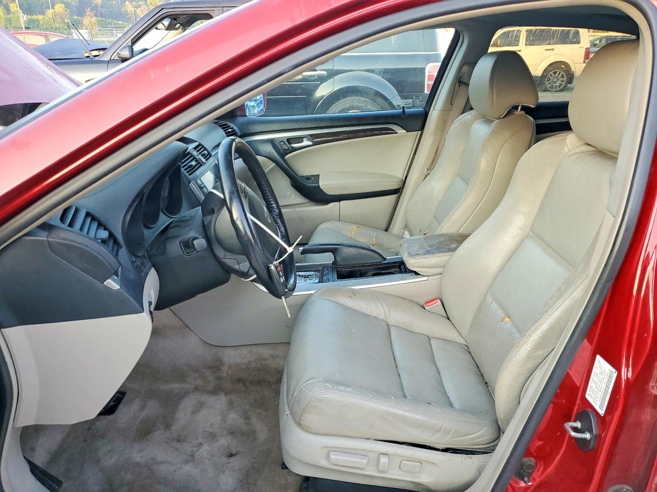 2007 Acura Tl Красный vin: 19UUA66257A042759