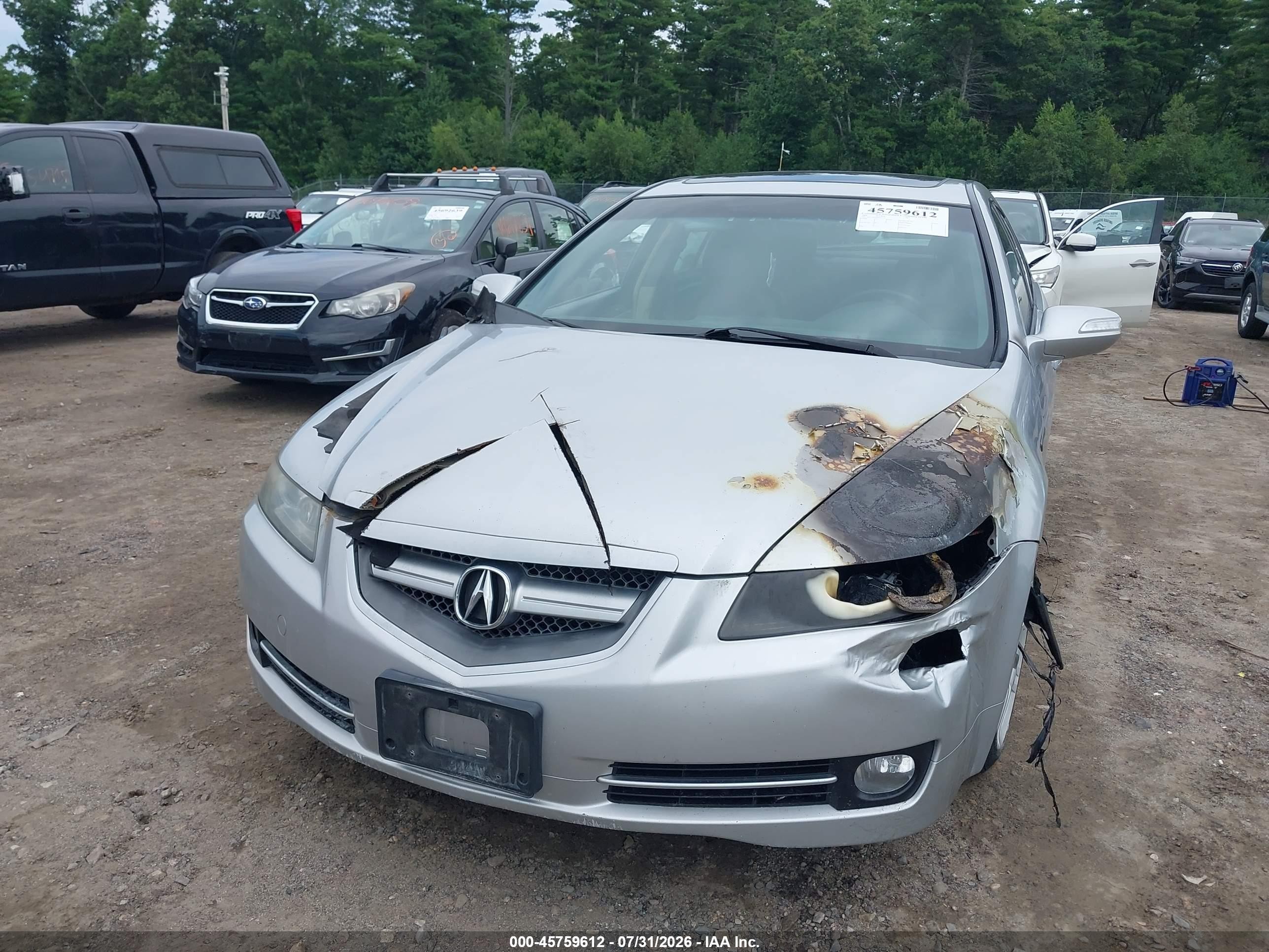 2008 Acura Tl 3.2 Серебряный vin: 19UUA66258A021332