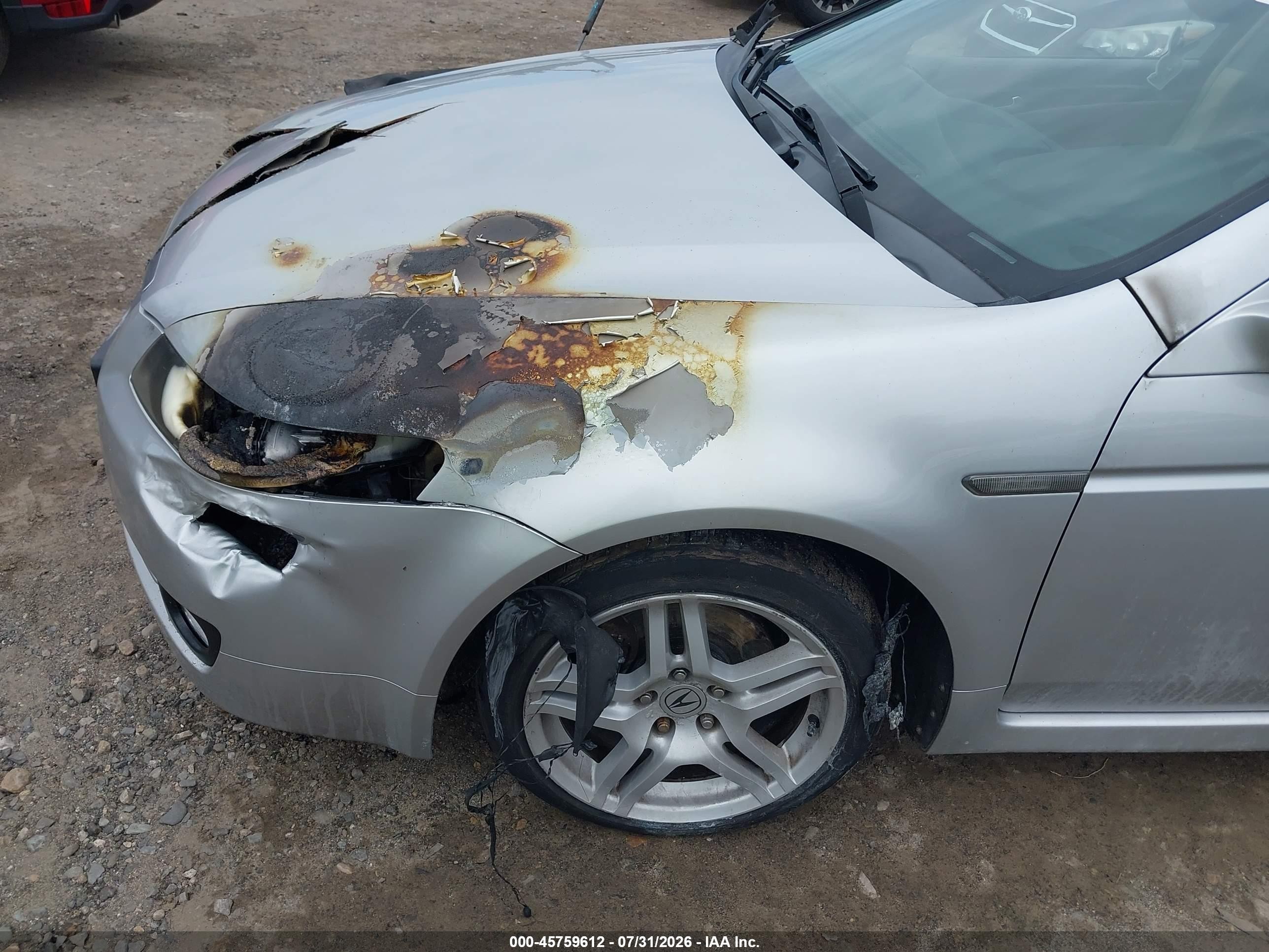 2008 Acura Tl 3.2 Серебряный vin: 19UUA66258A021332