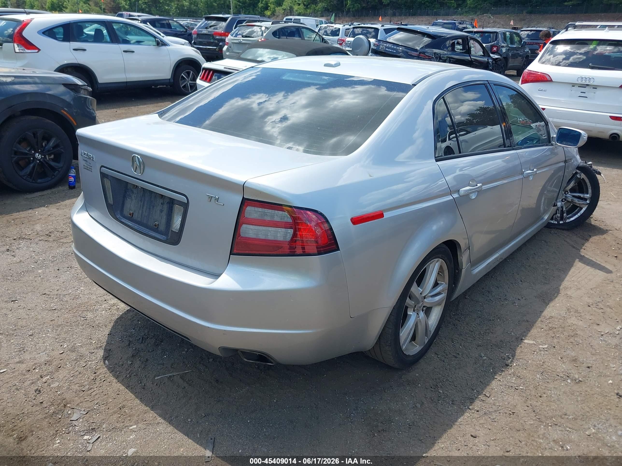 2008 Acura Tl 3.2 Silver vin: 19UUA66258A022464