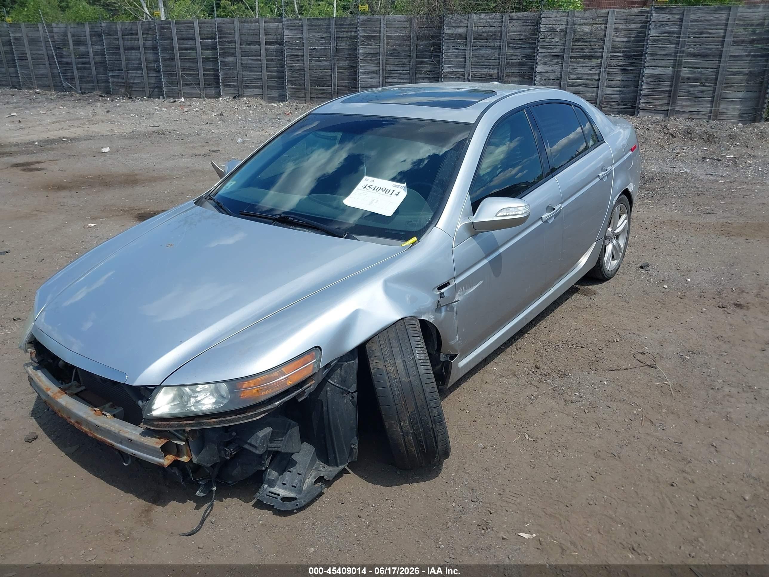 2008 Acura Tl 3.2 Silver vin: 19UUA66258A022464
