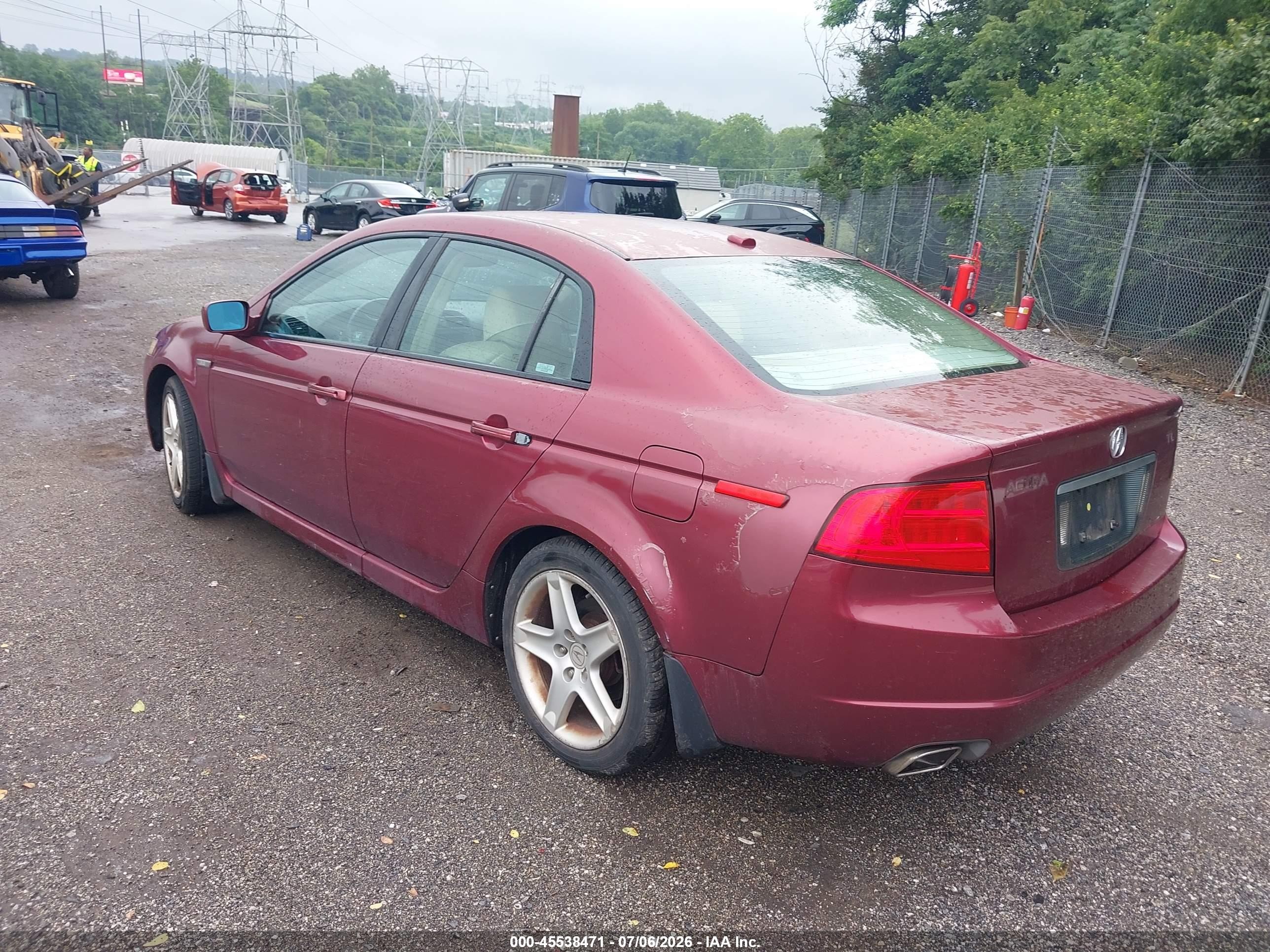 2005 Acura Tl   Red vin: 19UUA66265A002736