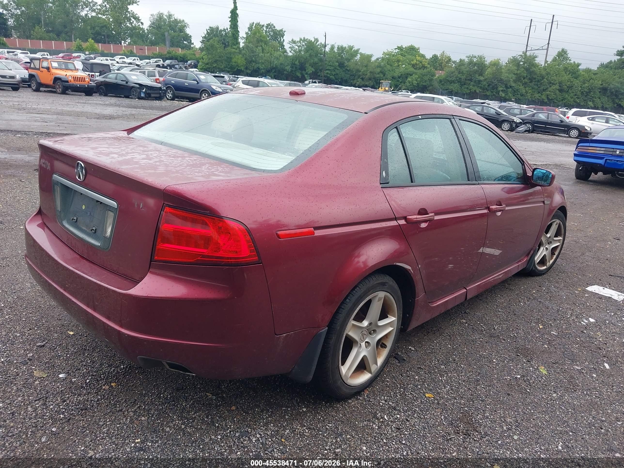 2005 Acura Tl   Red vin: 19UUA66265A002736