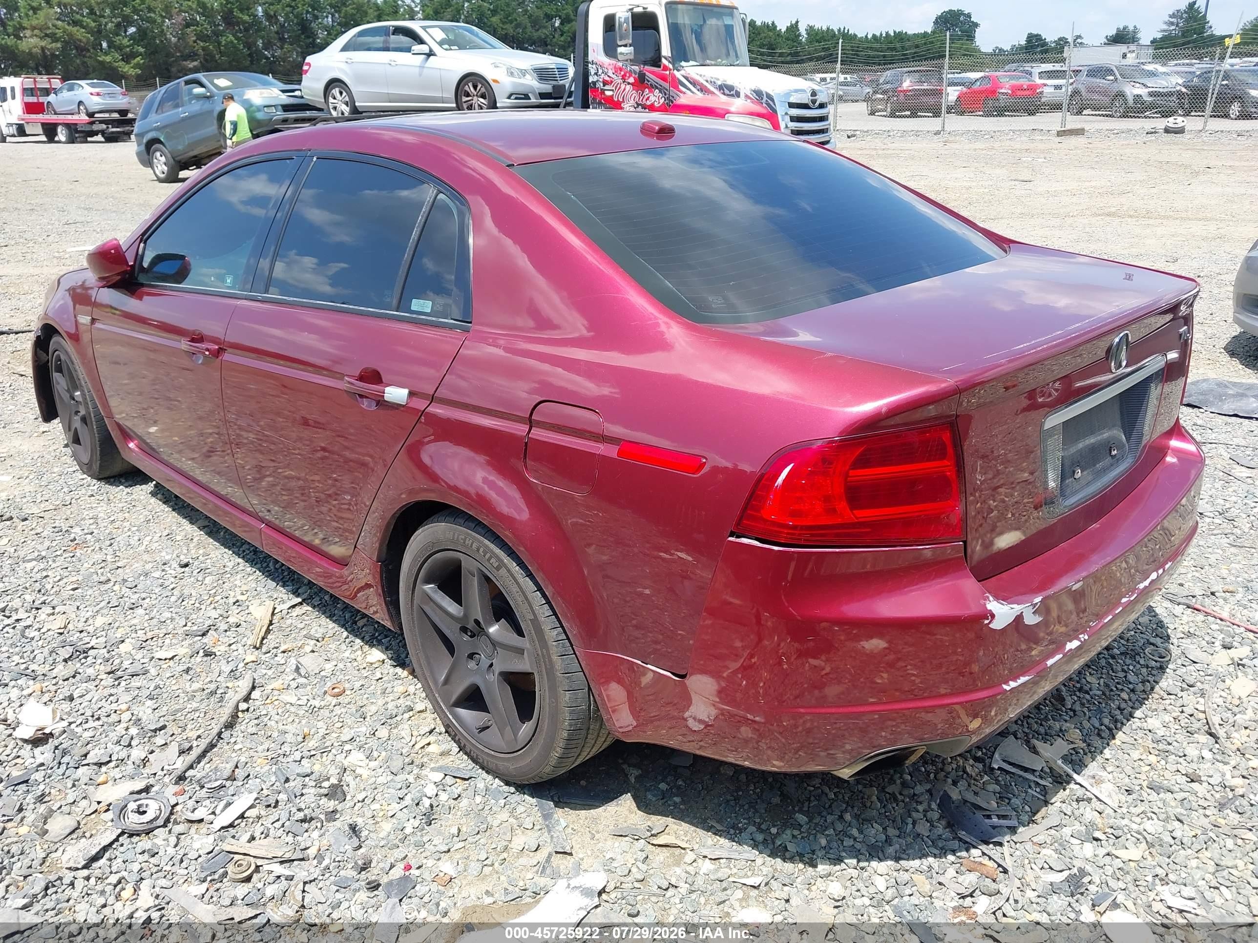 2005 Acura Tl   Red vin: 19UUA66265A049037