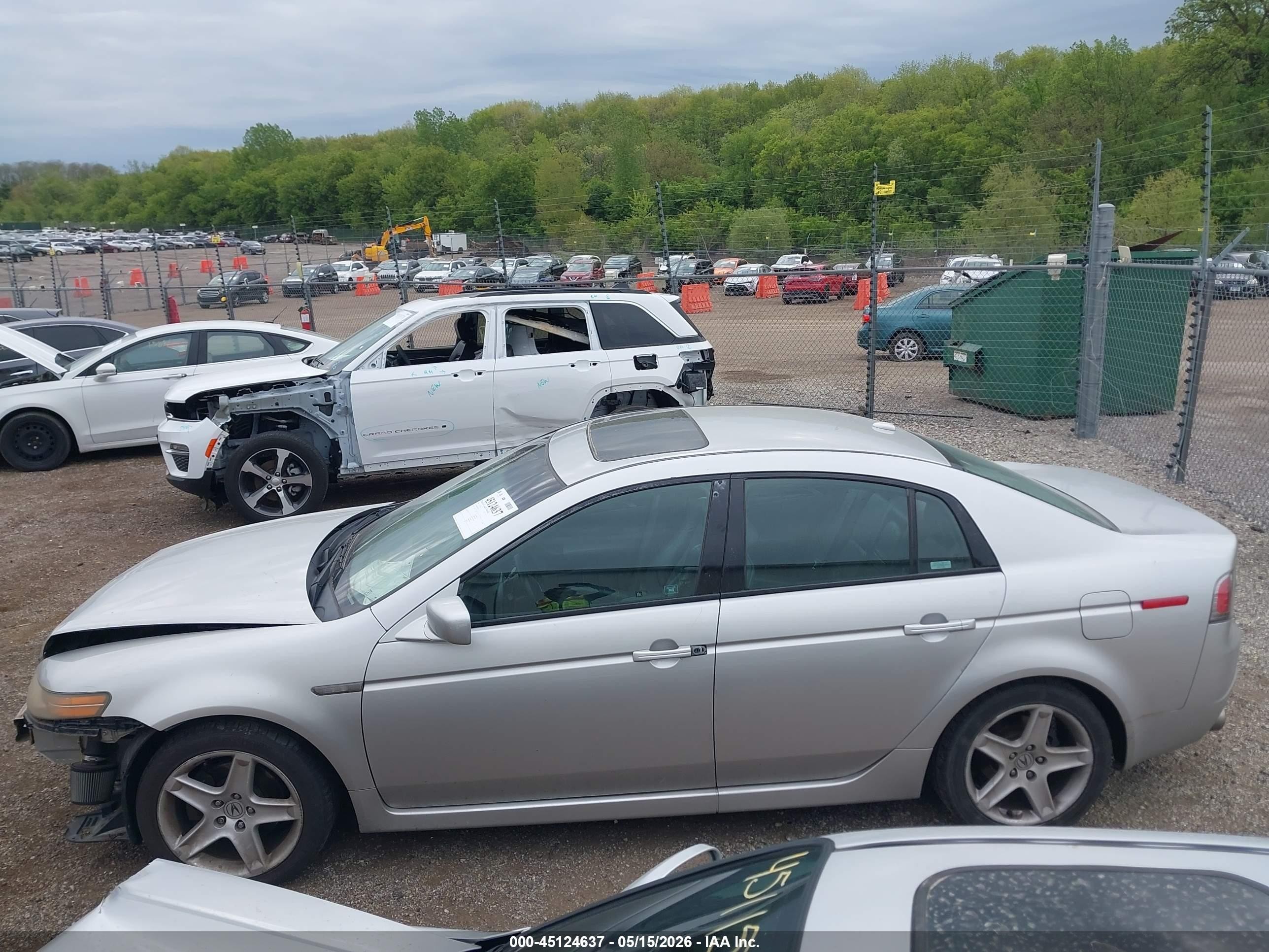 2006 Acura Tl Silver vin: 19UUA66266A025144