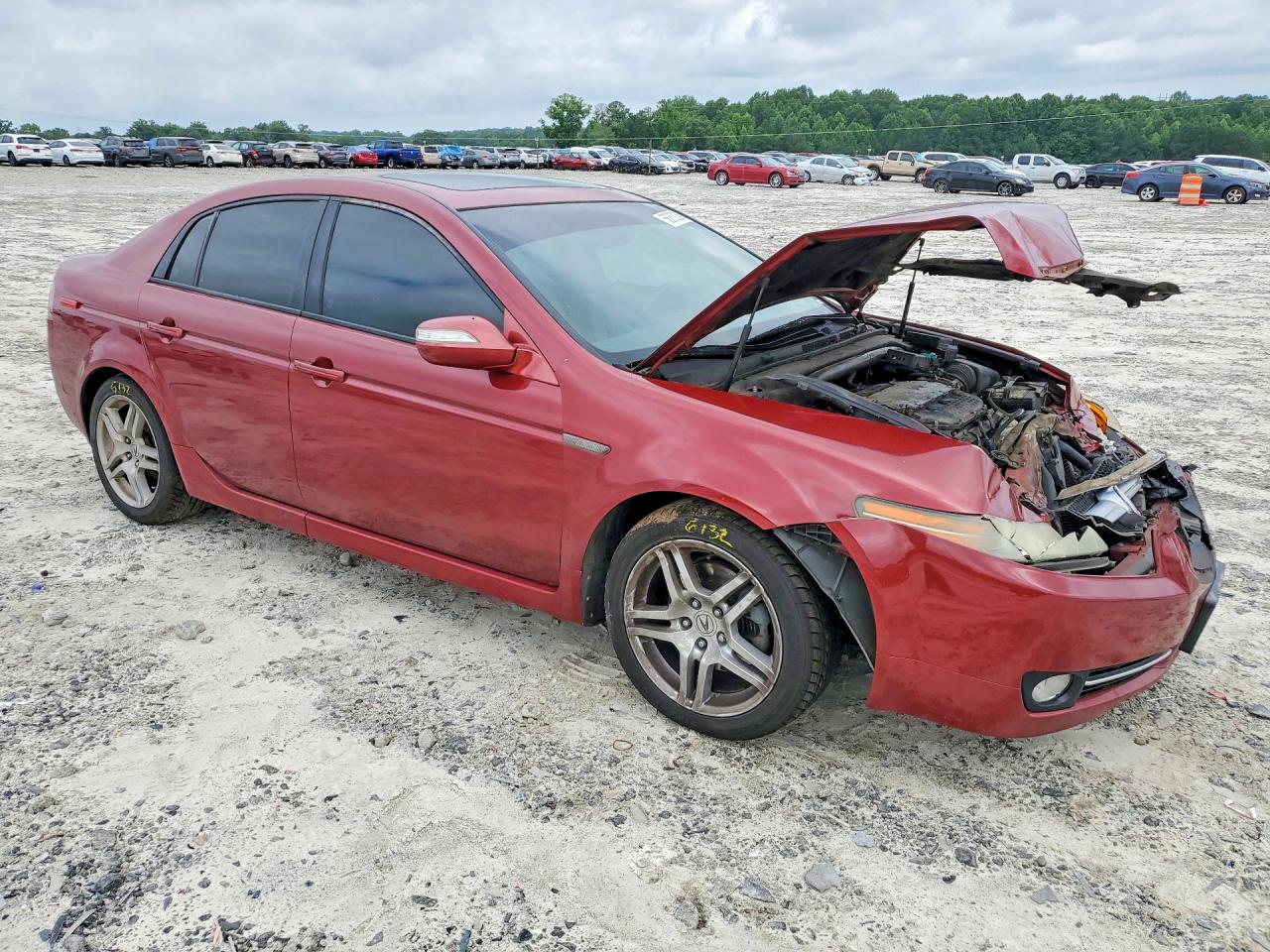 2007 Acura Tl Red vin: 19UUA66267A001069