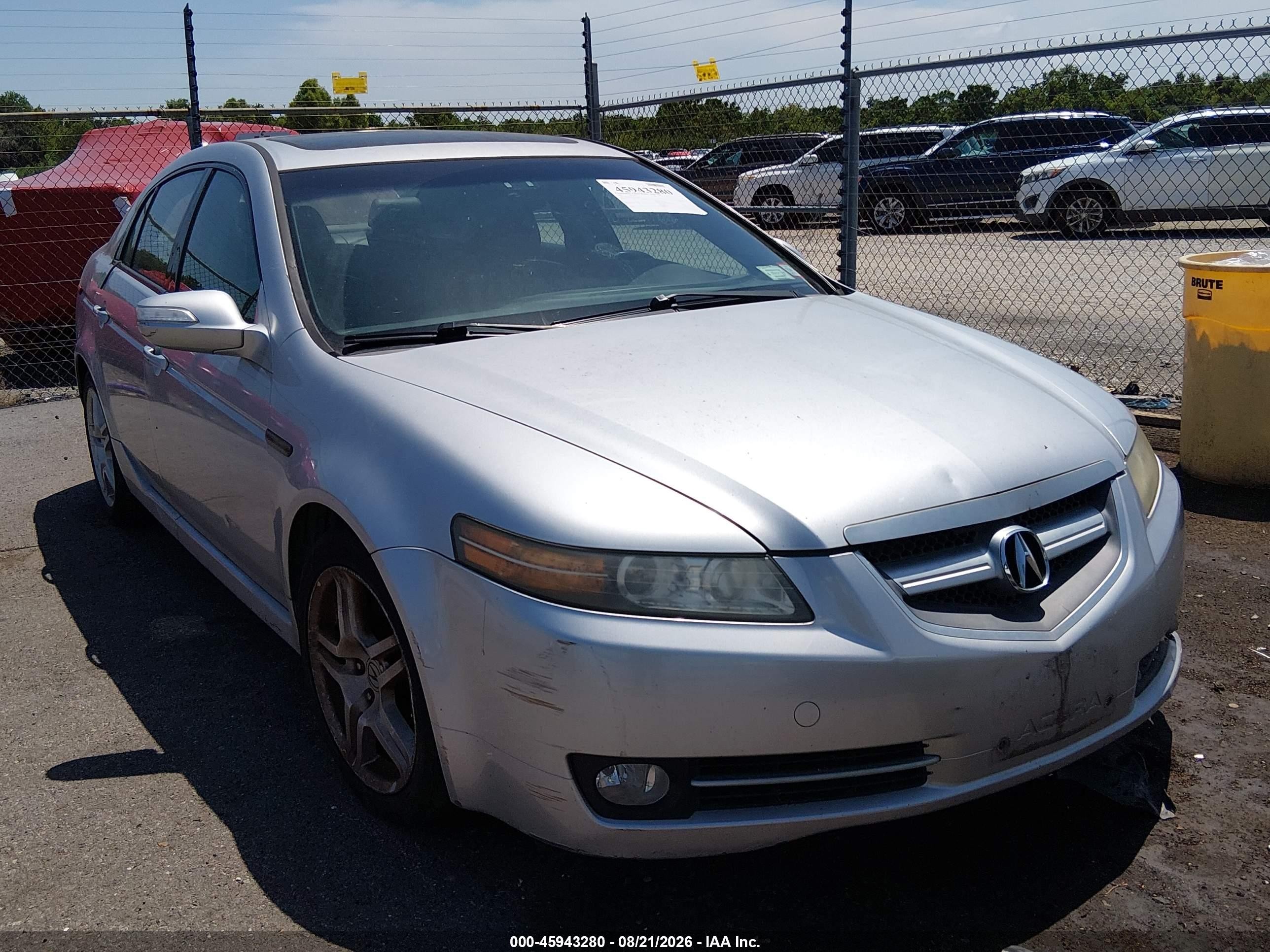 2007 Acura Tl 3.2 Silver vin: 19UUA66267A037893