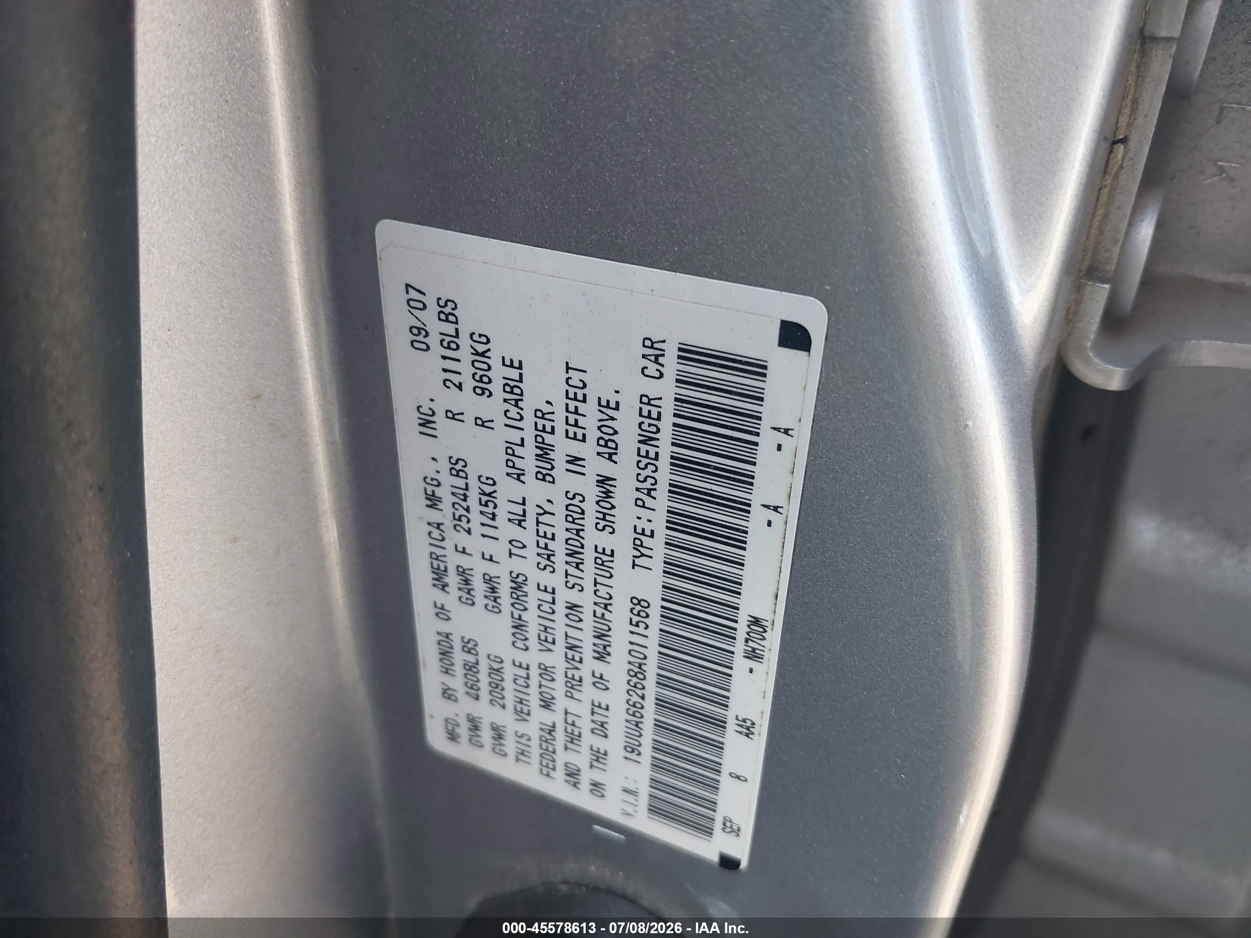 2008 Acura Tl 3.2 Silver vin: 19UUA66268A011568
