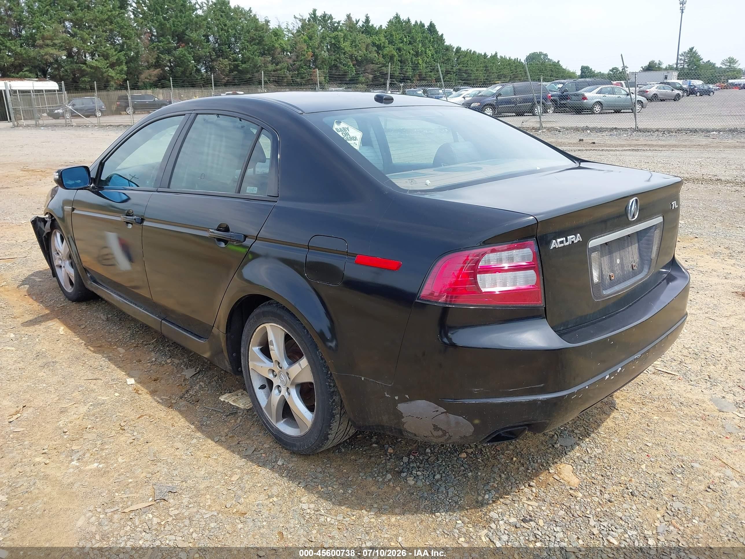 2008 Acura Tl 3.2 Black vin: 19UUA66268A051925