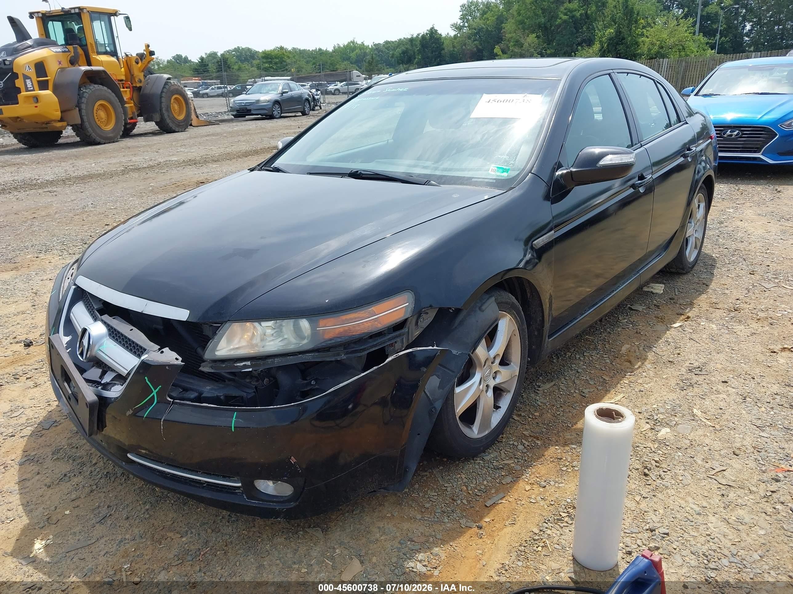 2008 Acura Tl 3.2 Black vin: 19UUA66268A051925