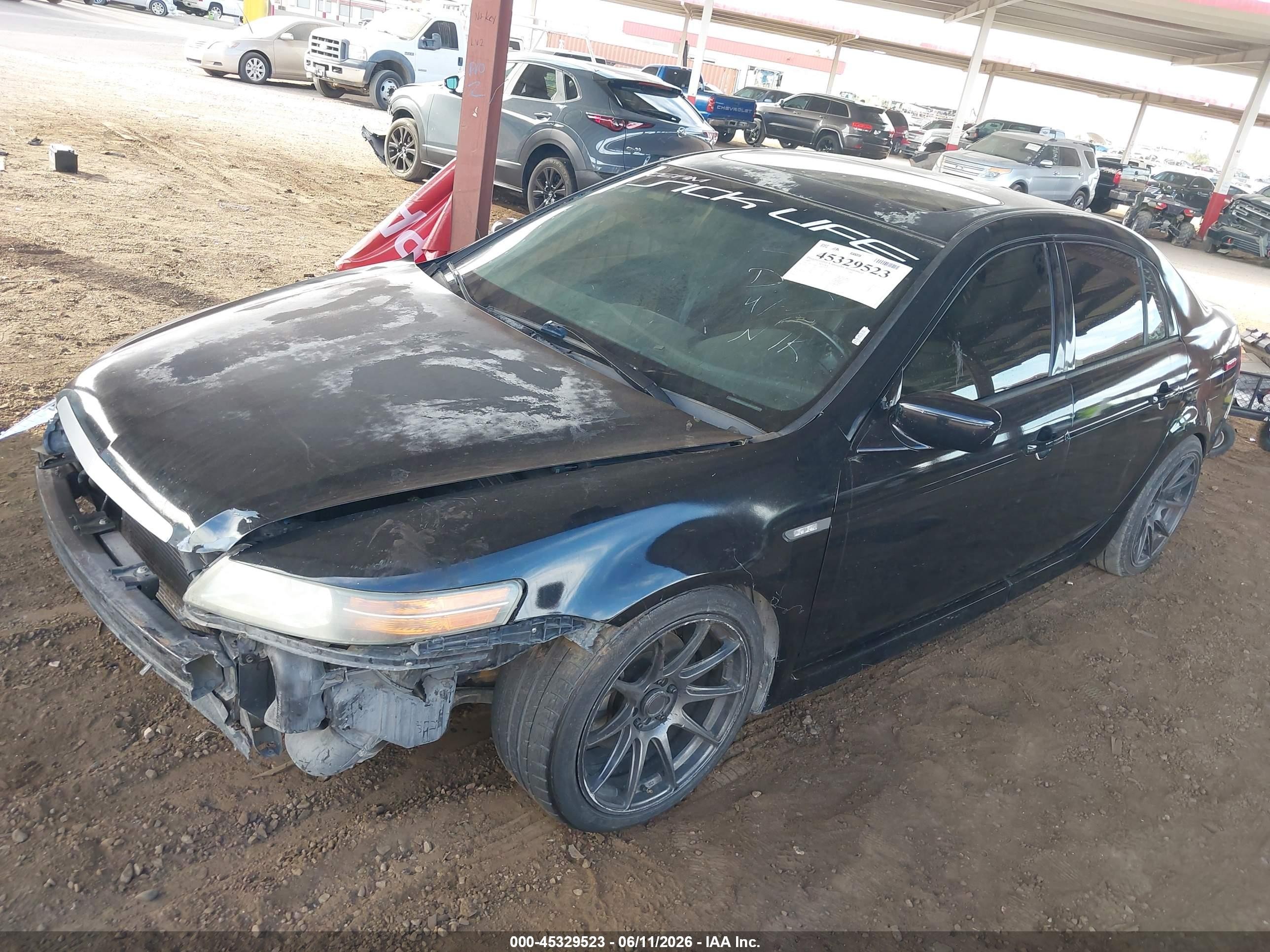 2005 Acura Tl   Black vin: 19UUA66275A047006