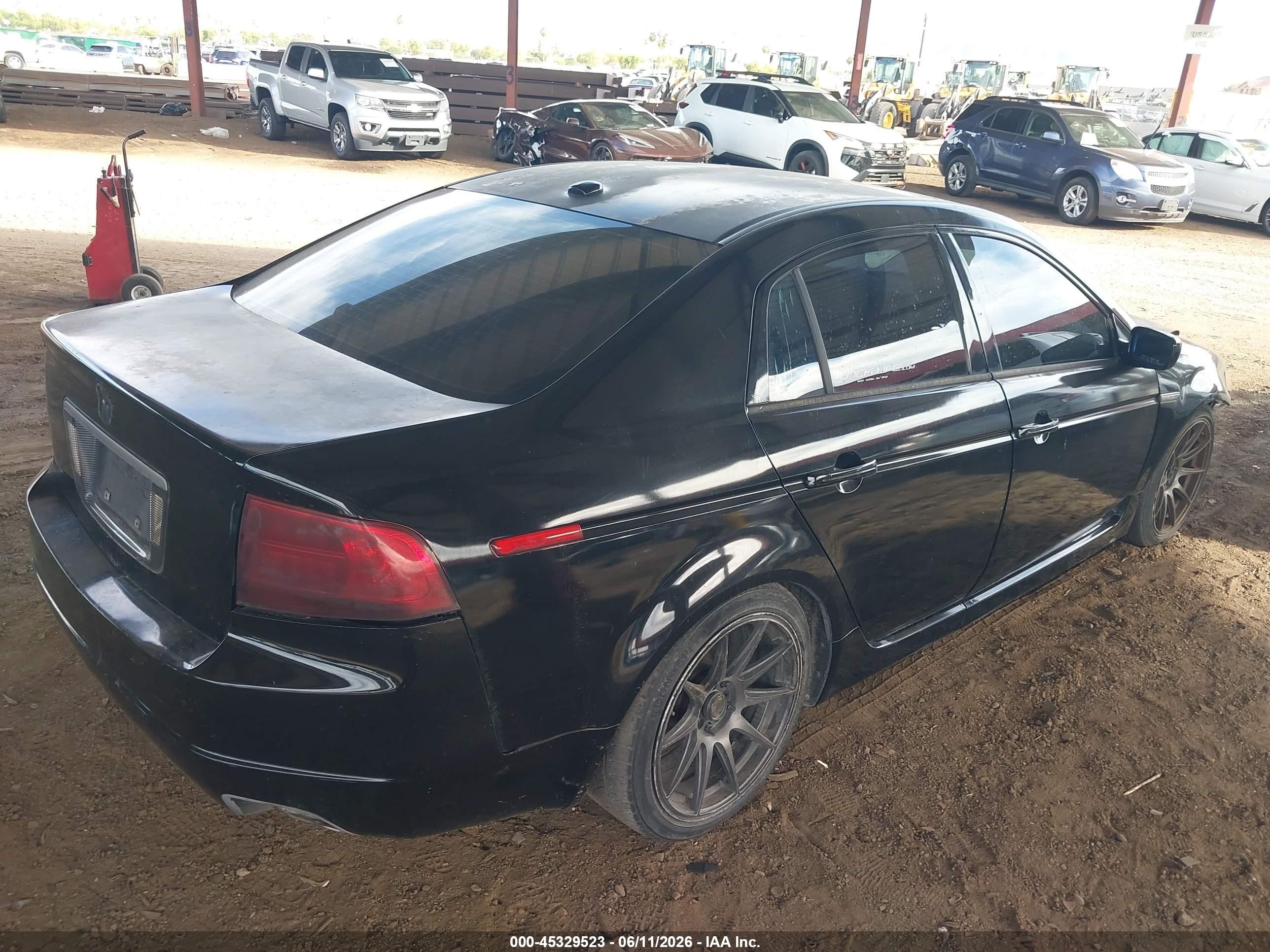 2005 Acura Tl   Black vin: 19UUA66275A047006