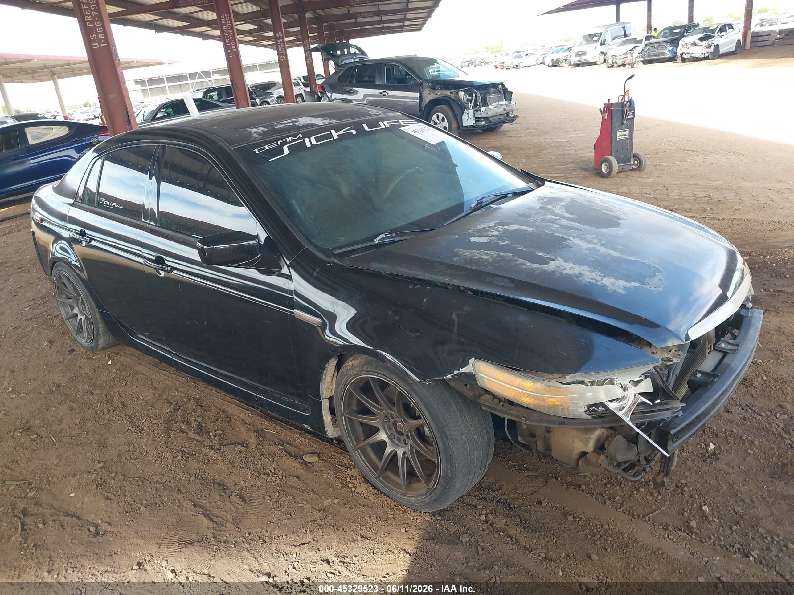 2005 Acura Tl   Black vin: 19UUA66275A047006