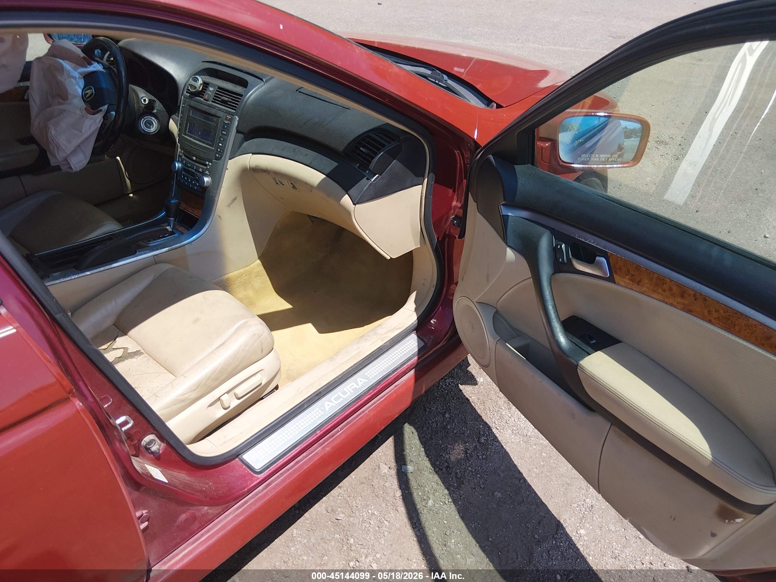 2006 Acura Tl   Красный vin: 19UUA66276A043085