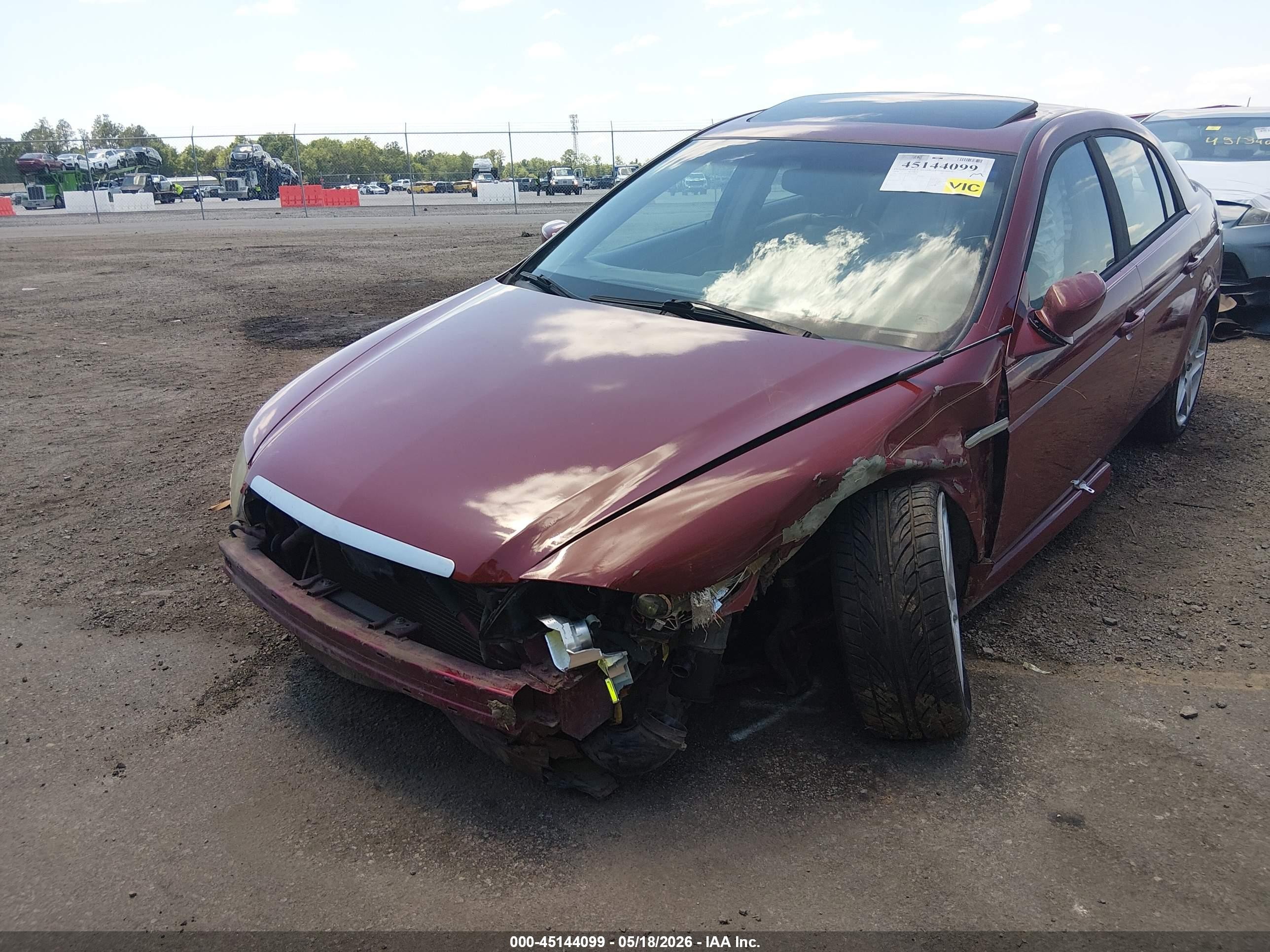 2006 Acura Tl   Красный vin: 19UUA66276A043085