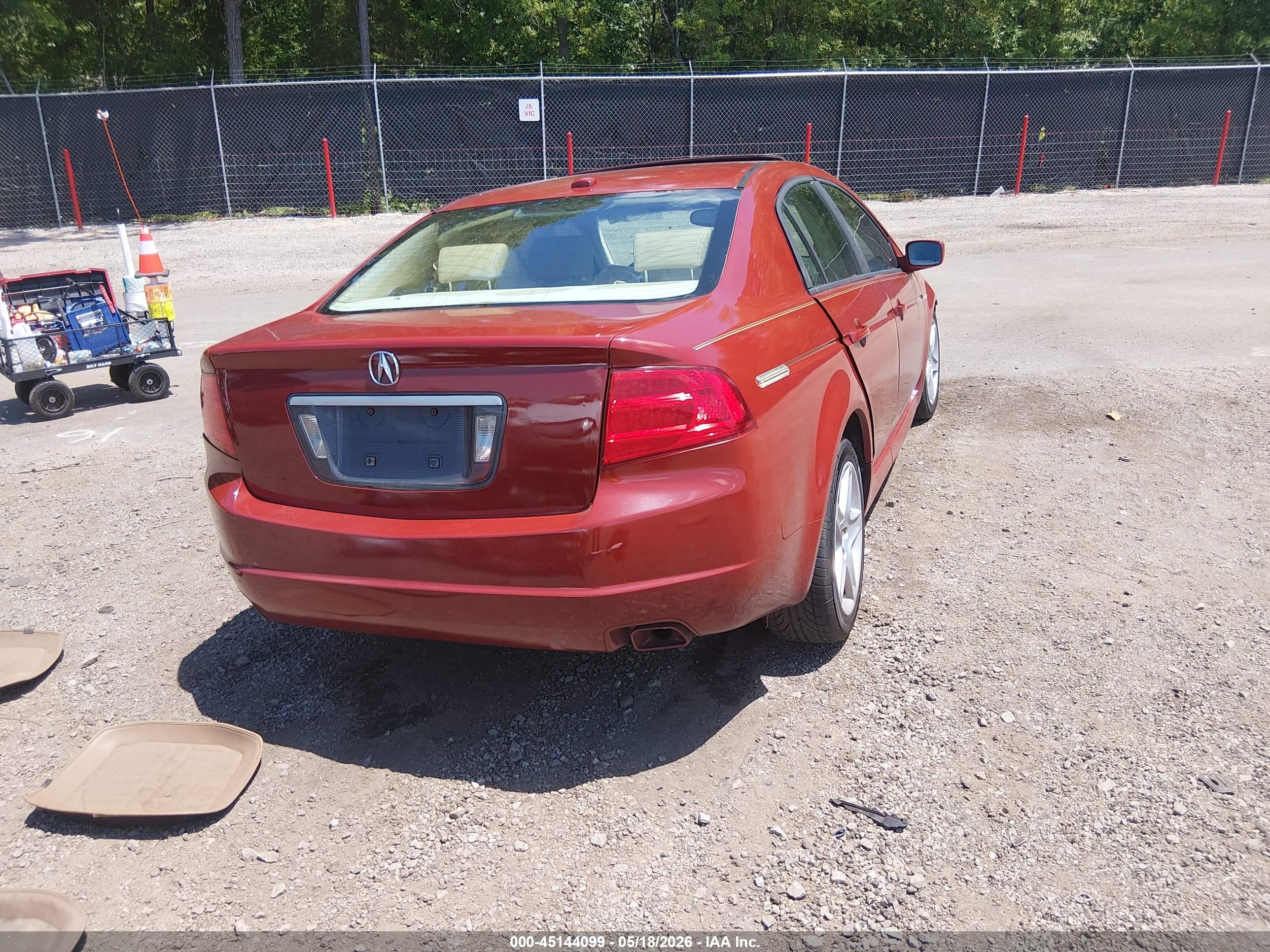 2006 Acura Tl   Красный vin: 19UUA66276A043085