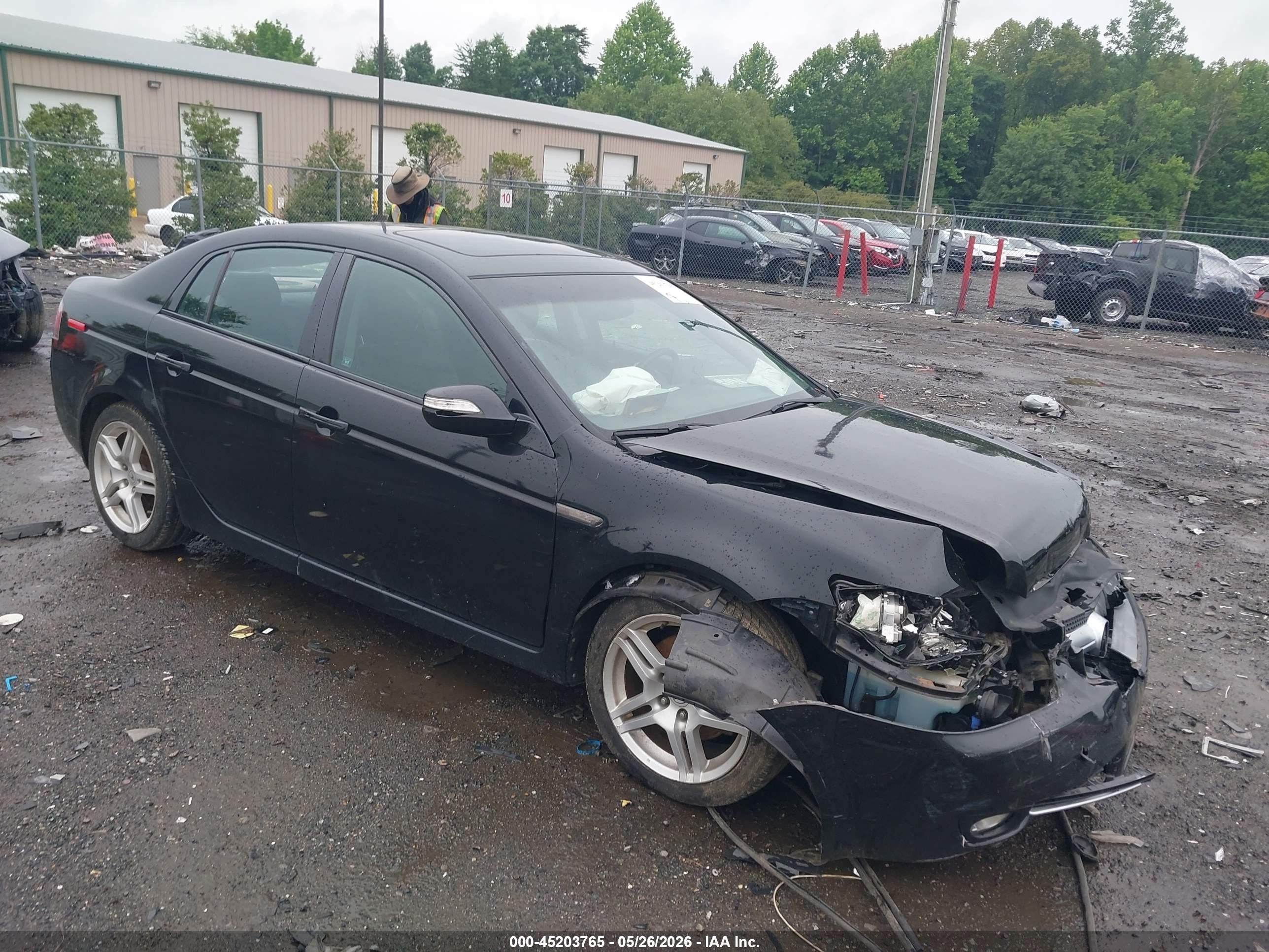 2007 Acura Tl 3.2 Black vin: 19UUA66277A010055