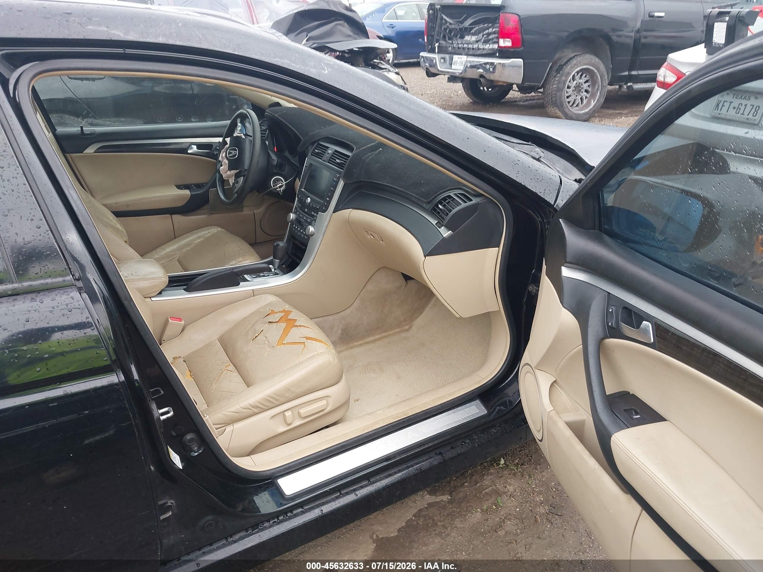2007 Acura Tl 3.2 Black vin: 19UUA66277A011593