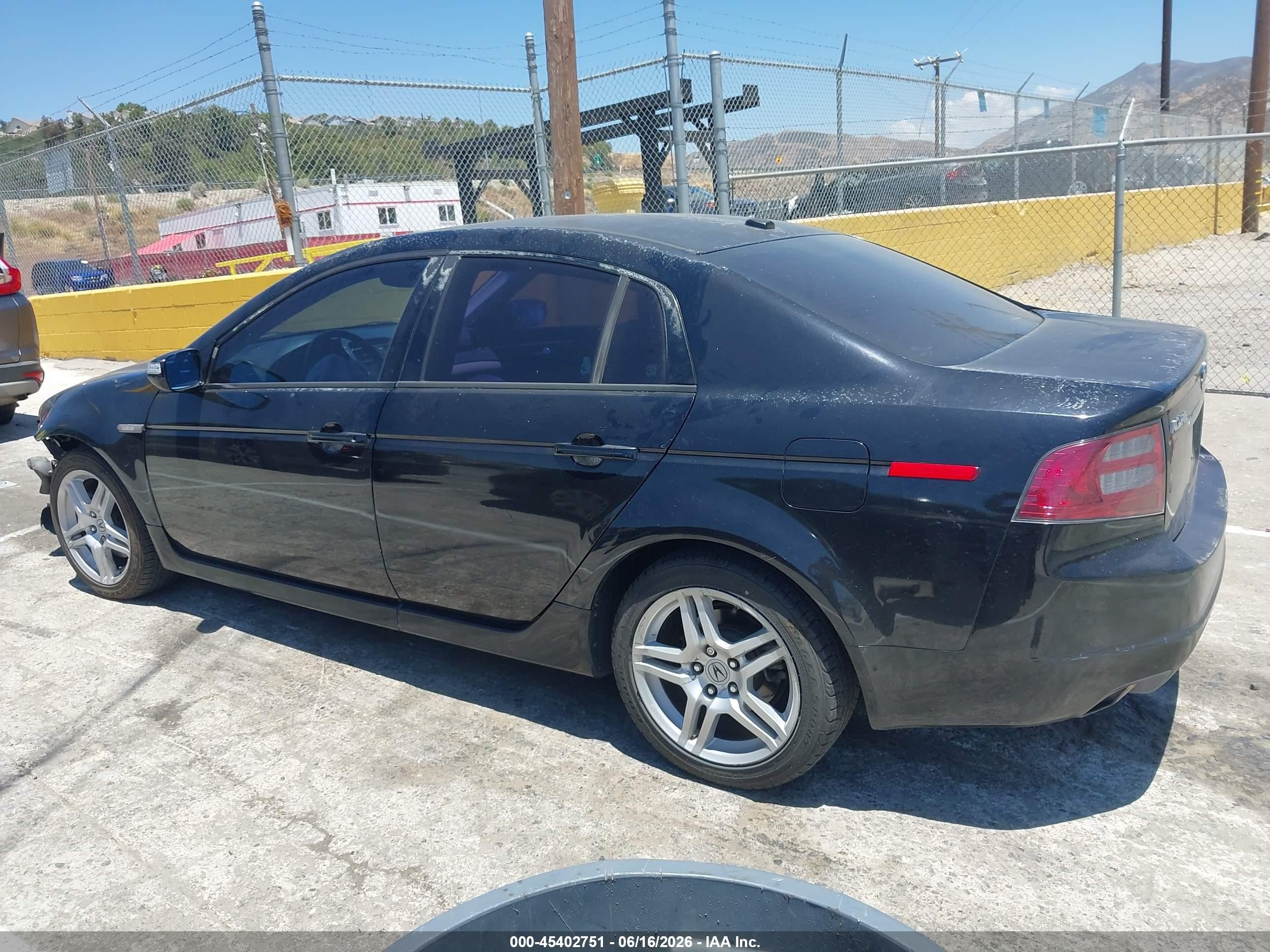 2007 Acura Tl 3.2 Black vin: 19UUA66277A045047