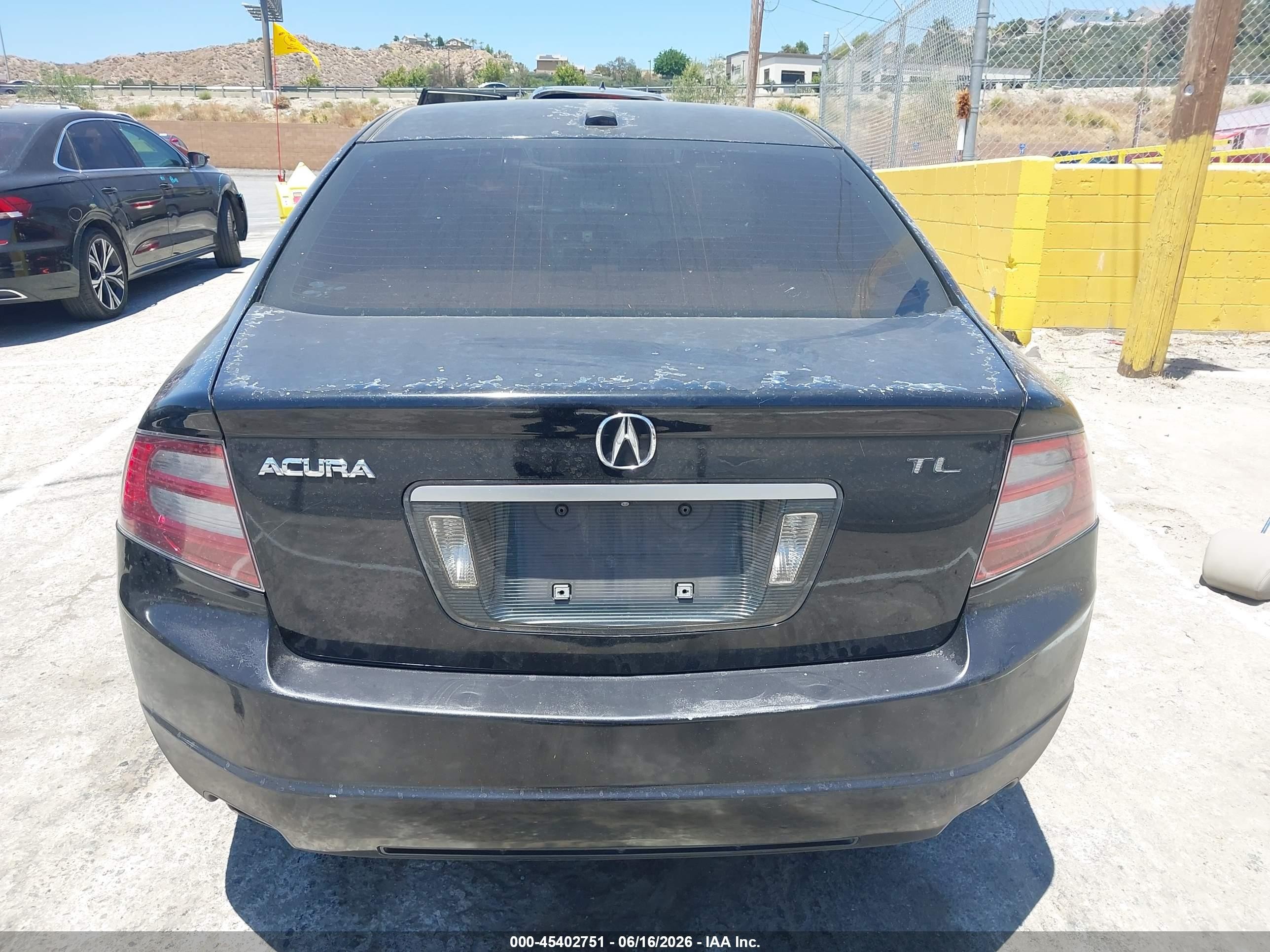 2007 Acura Tl 3.2 Black vin: 19UUA66277A045047