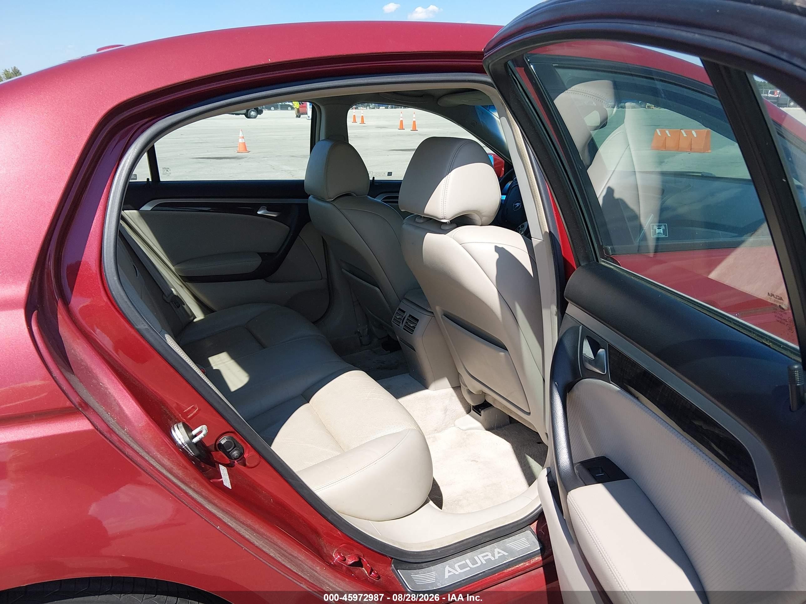 2008 Acura Tl 3.2 Red vin: 19UUA66278A024846