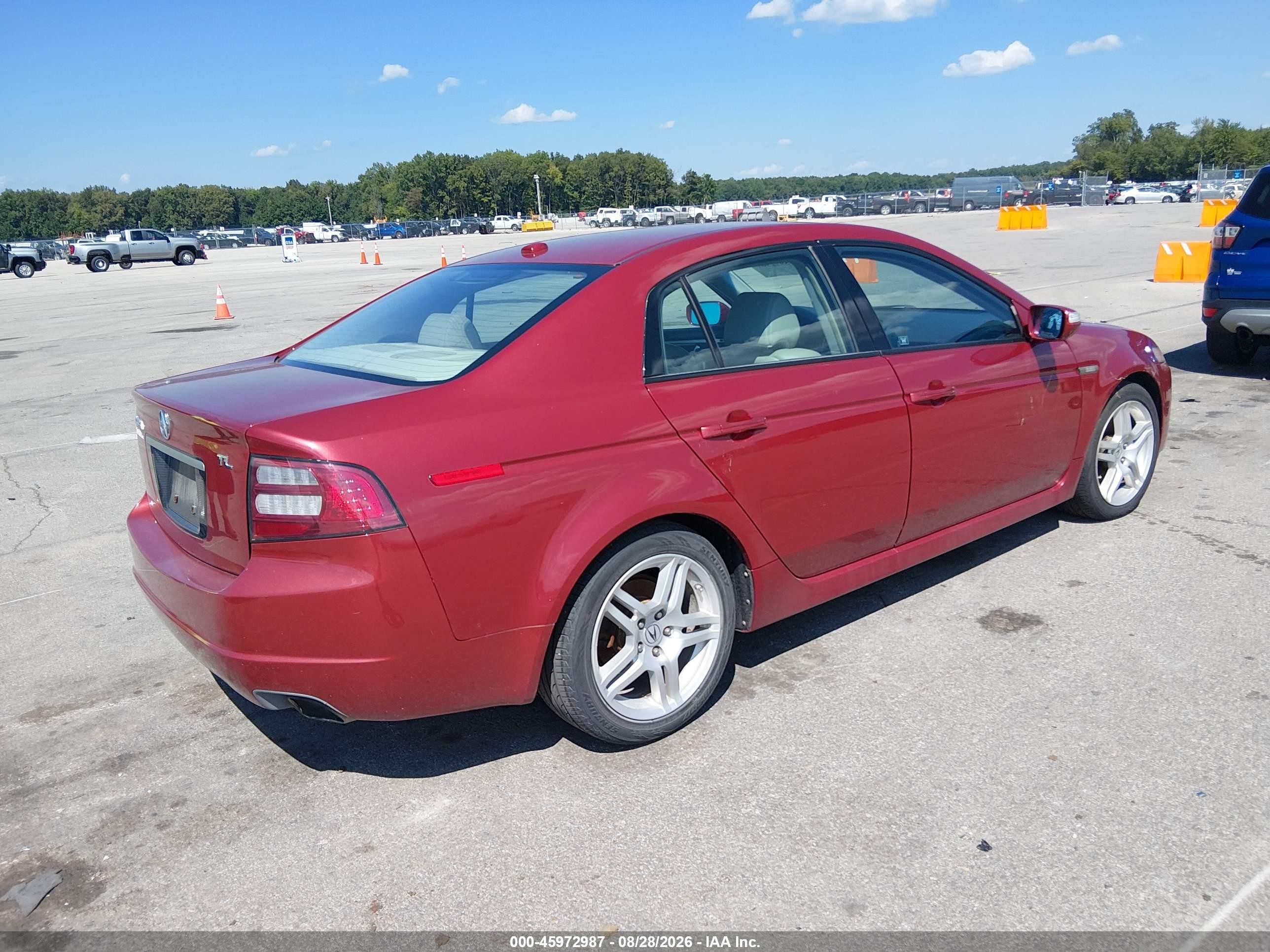 2008 Acura Tl 3.2 Red vin: 19UUA66278A024846