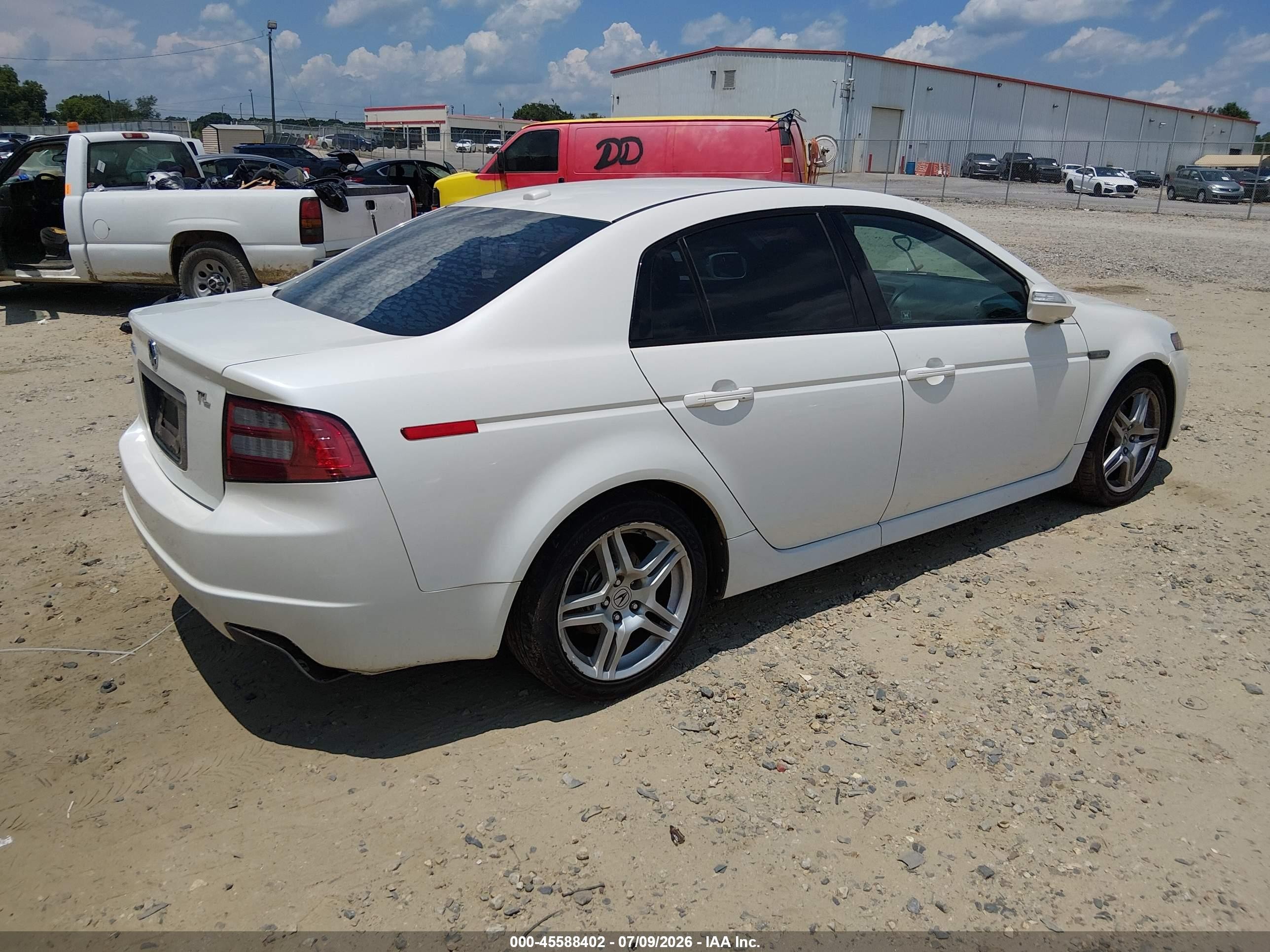 2008 Acura Tl 3.2 White vin: 19UUA66278A035894