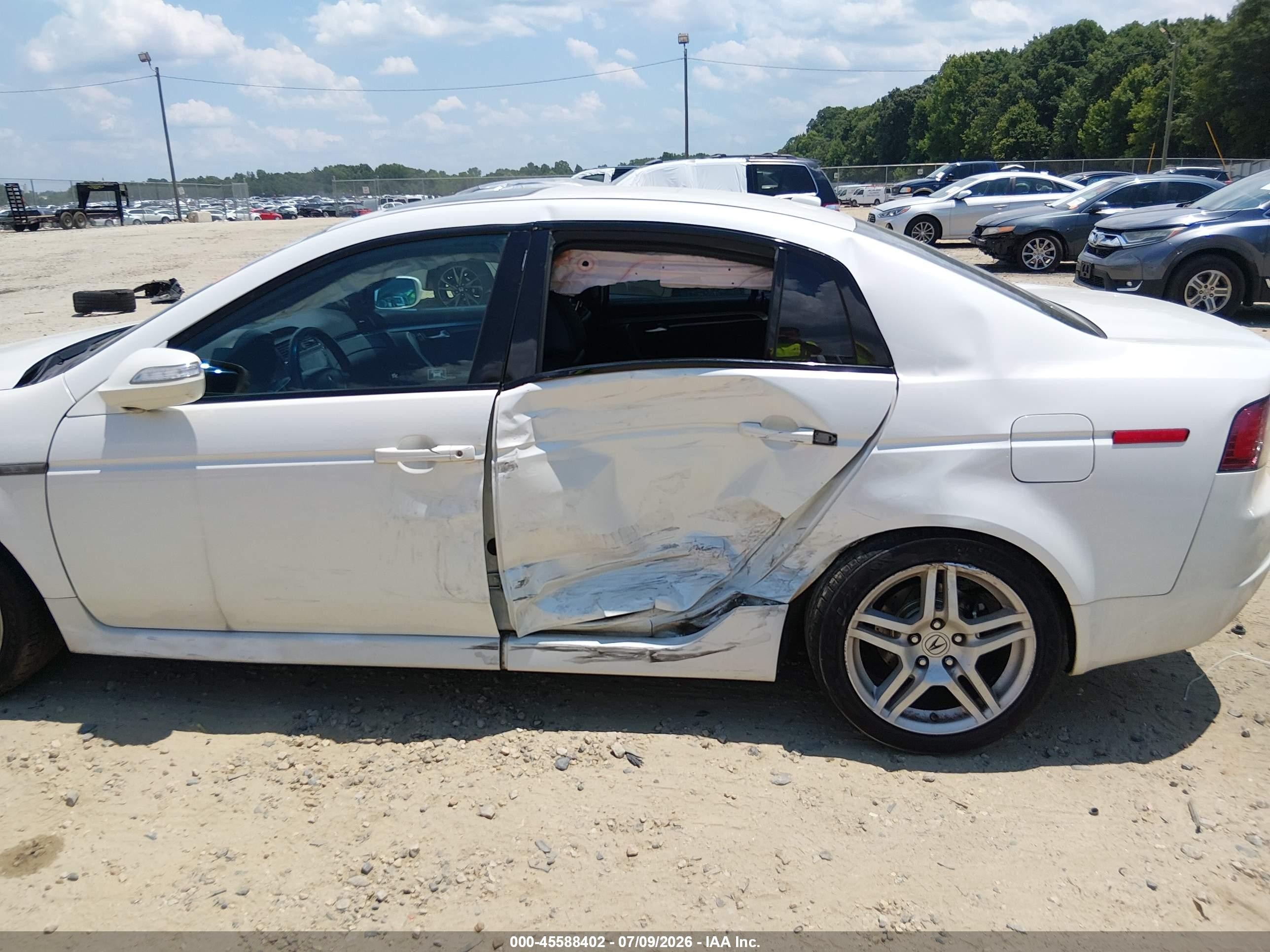 2008 Acura Tl 3.2 White vin: 19UUA66278A035894