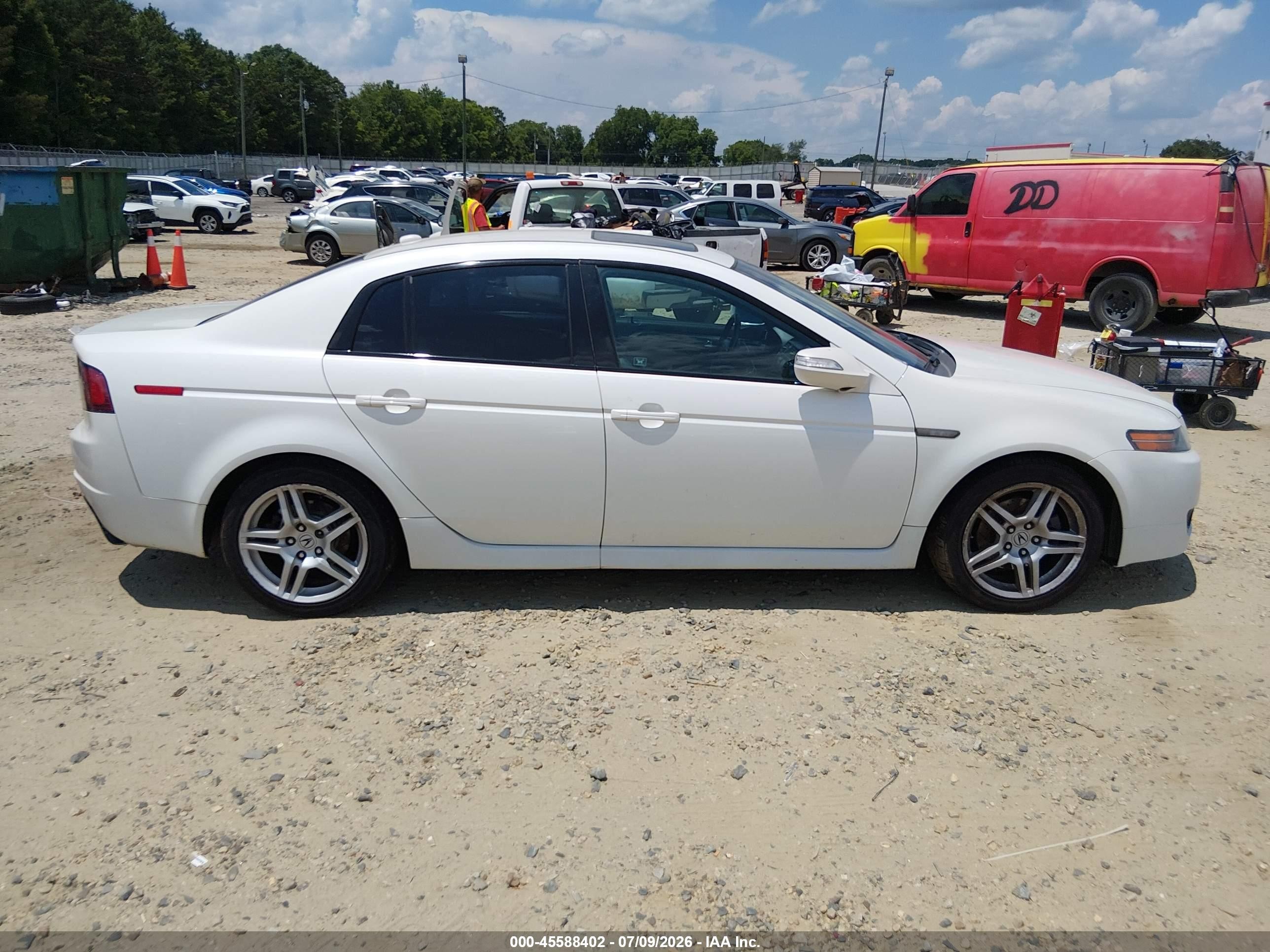 2008 Acura Tl 3.2 White vin: 19UUA66278A035894