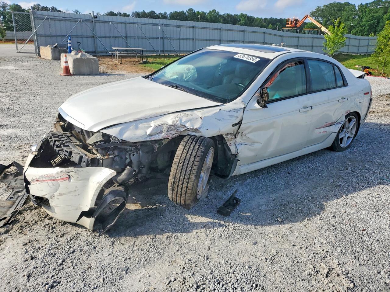 2004 Acura Tl White vin: 19UUA66284A012800