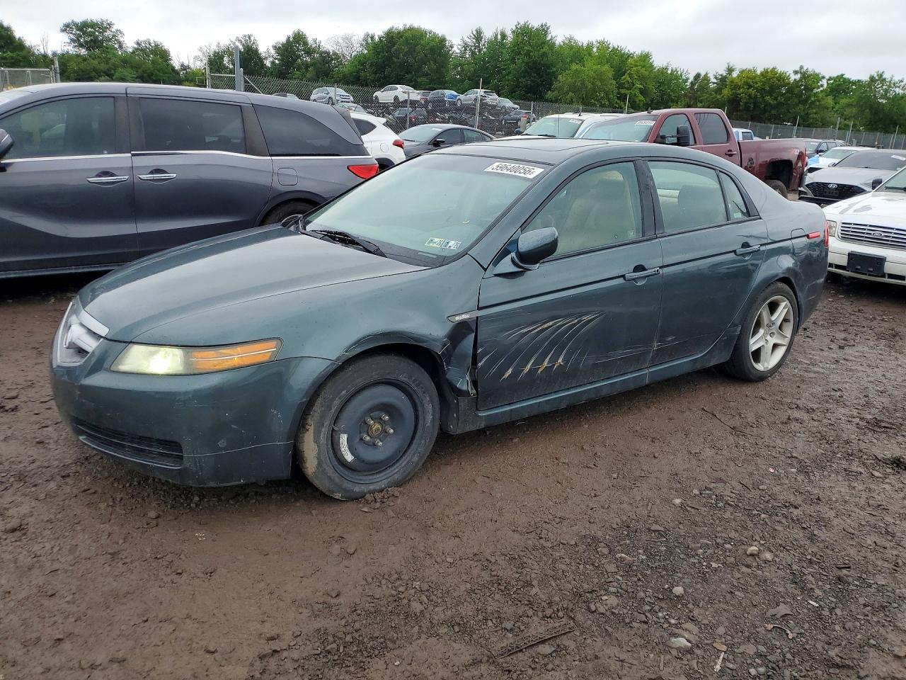 2005 Acura Tl Серый vin: 19UUA66285A016394