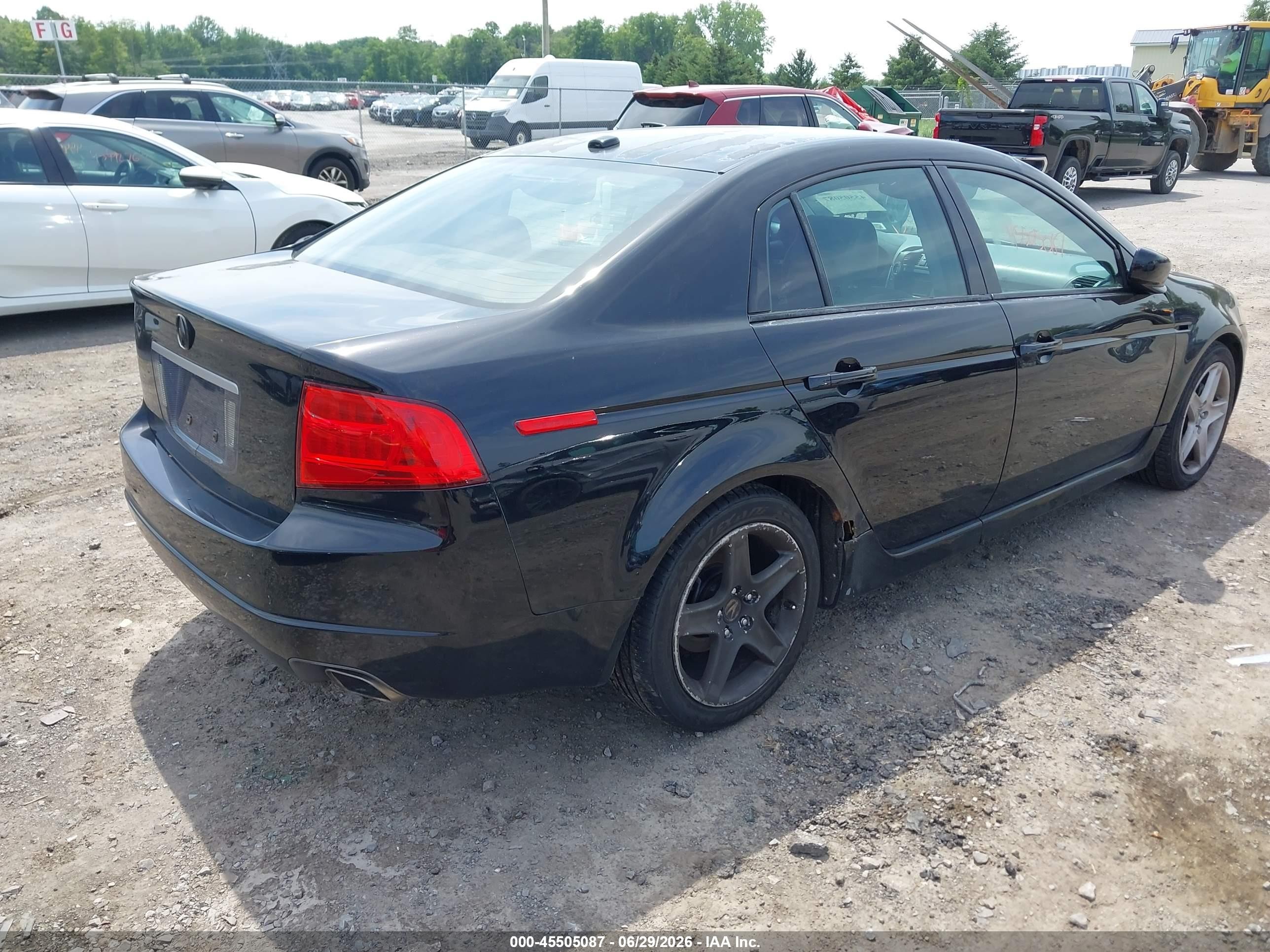 2005 Acura Tl   Black vin: 19UUA66285A024317